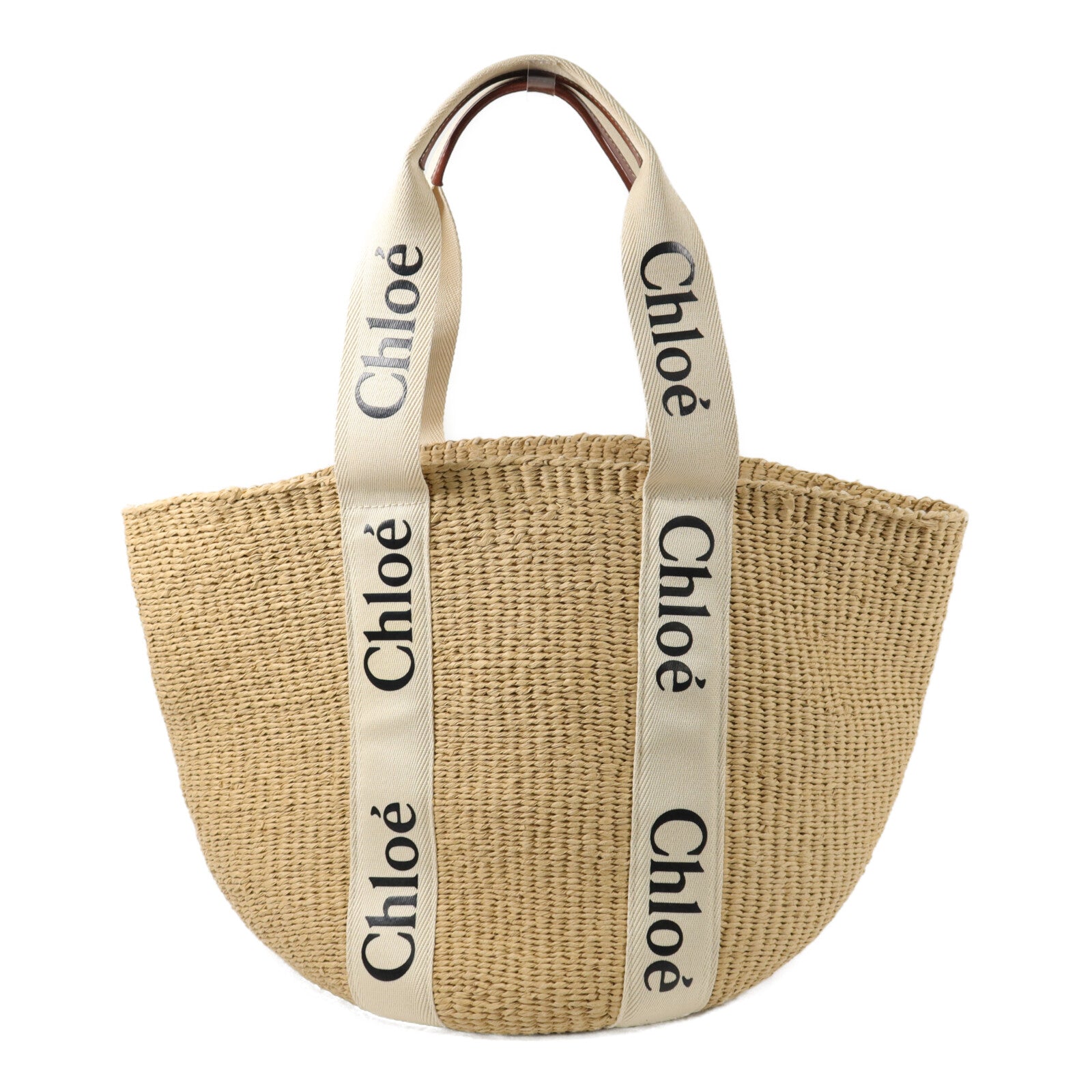 Chloe Natural Fiber Large Woody Basket肩背袋