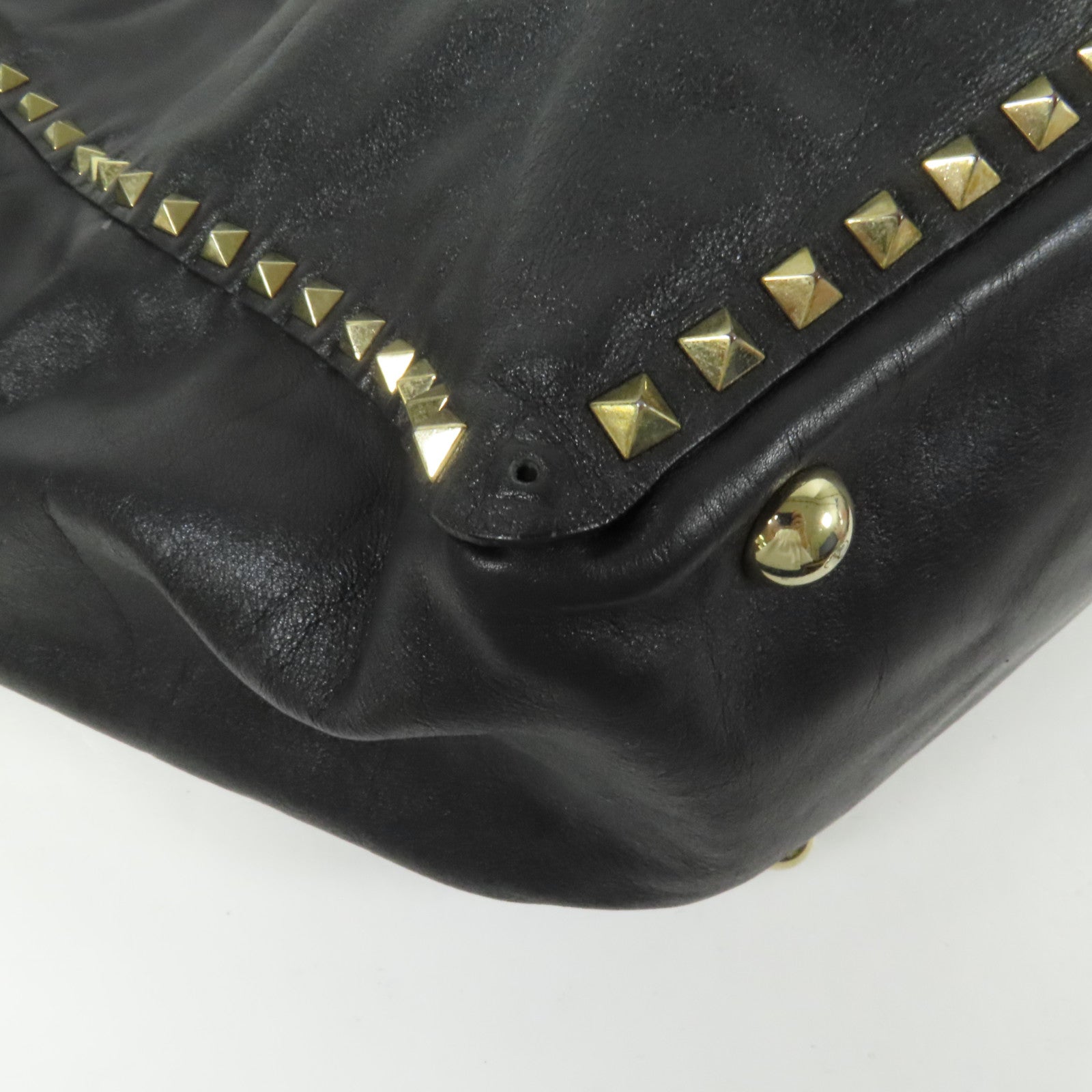 Valentino 牛皮皮革Rockstud金扣手挽肩背兩用袋