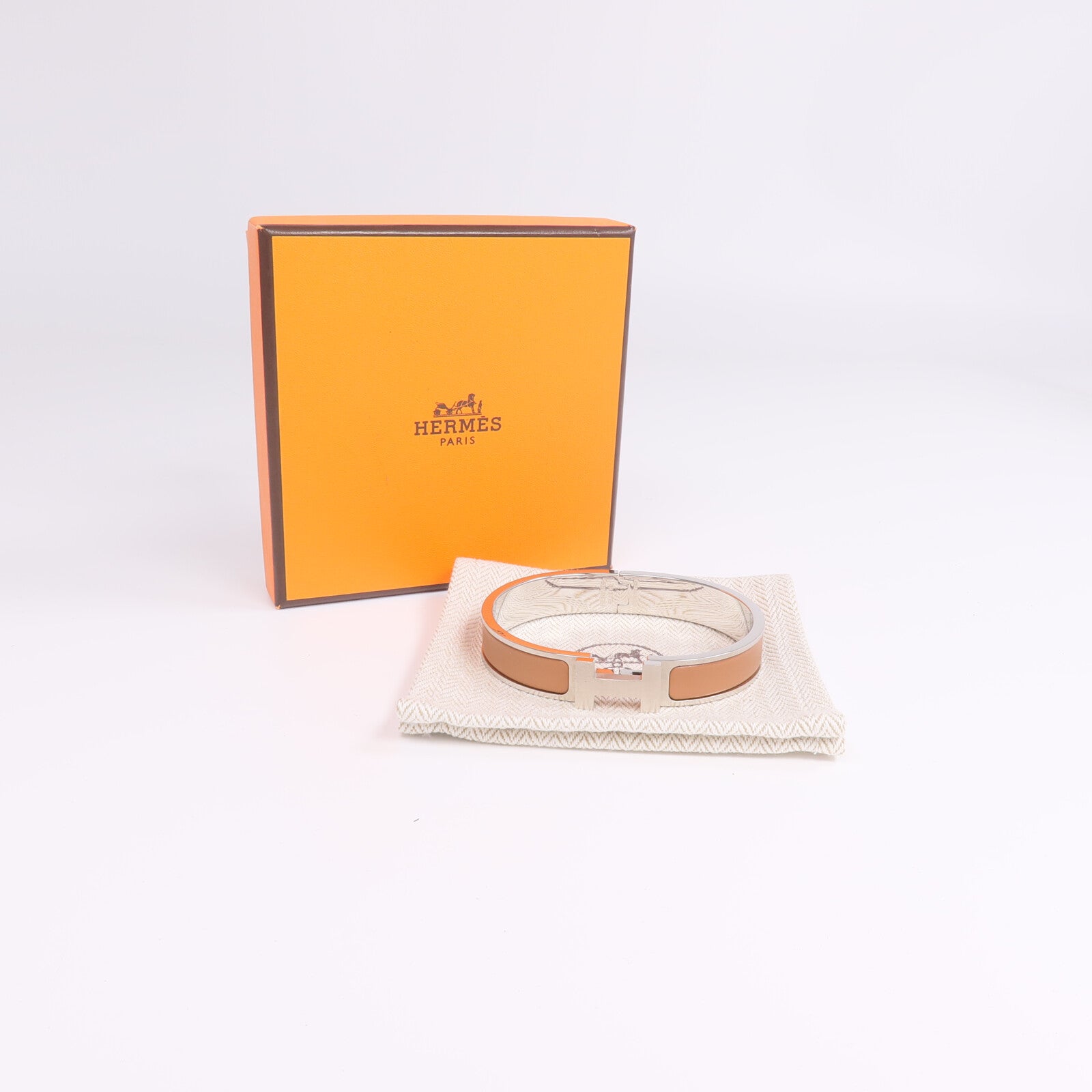 HERMES 金屬/琺瑯Clic HH Bracelet手鐲