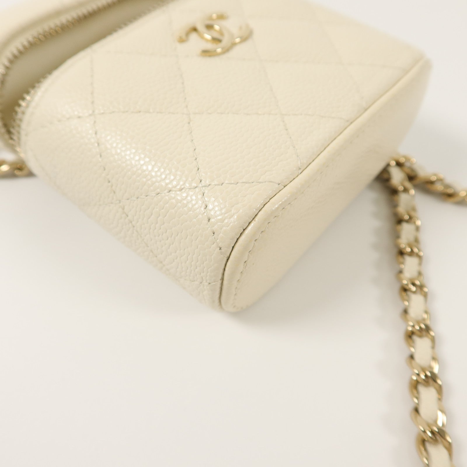 CHANEL 牛皮皮革Mini Box With Handle手挽肩背兩用袋