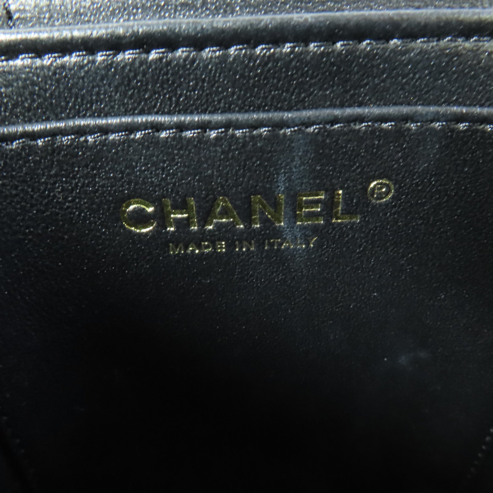 CHANEL CC GHW Trendy CC Vanity Case 2 Way Shoulder Bag Lambskin Leather Black
