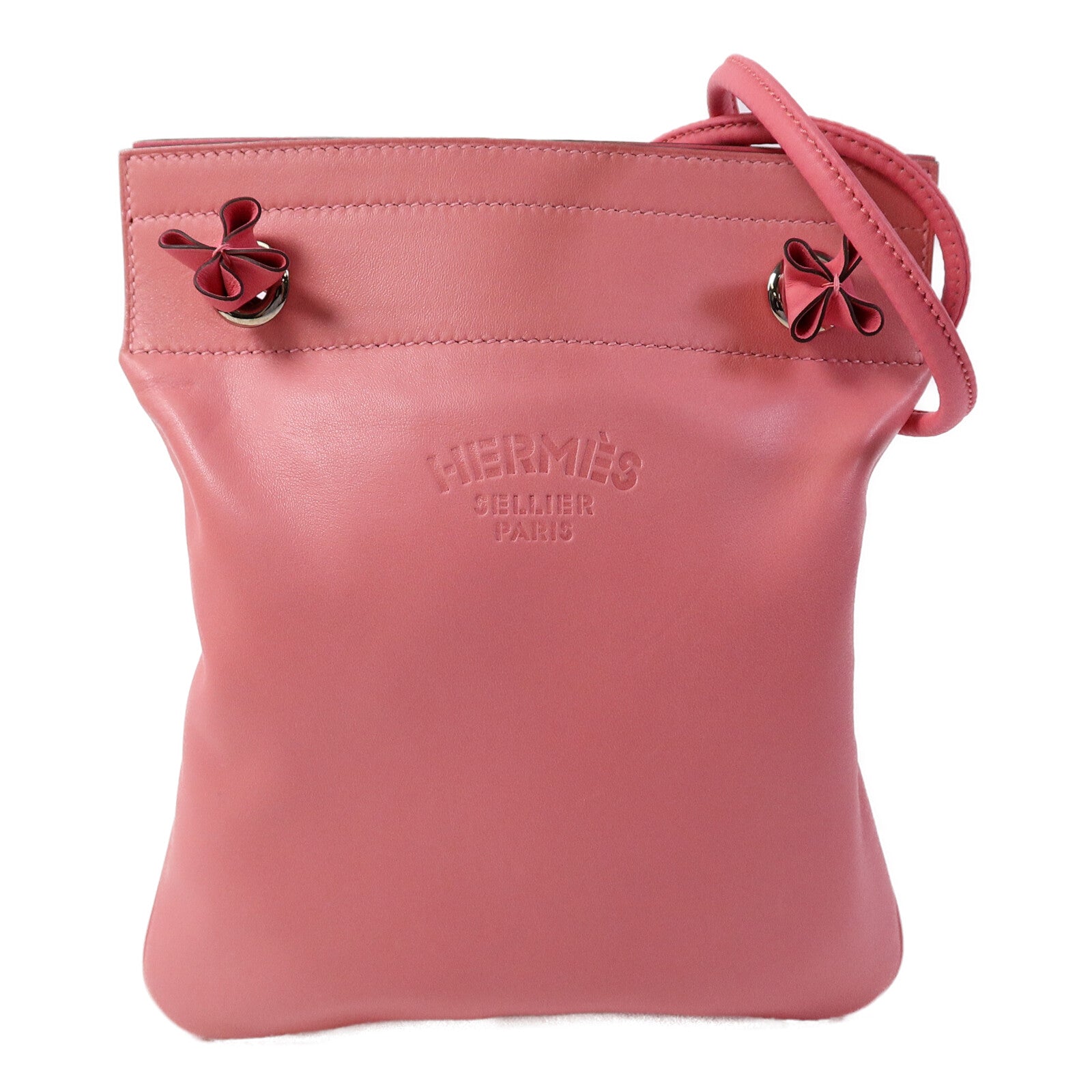 HERMES Swift皮革Aline Mini肩背袋Rose Azalee