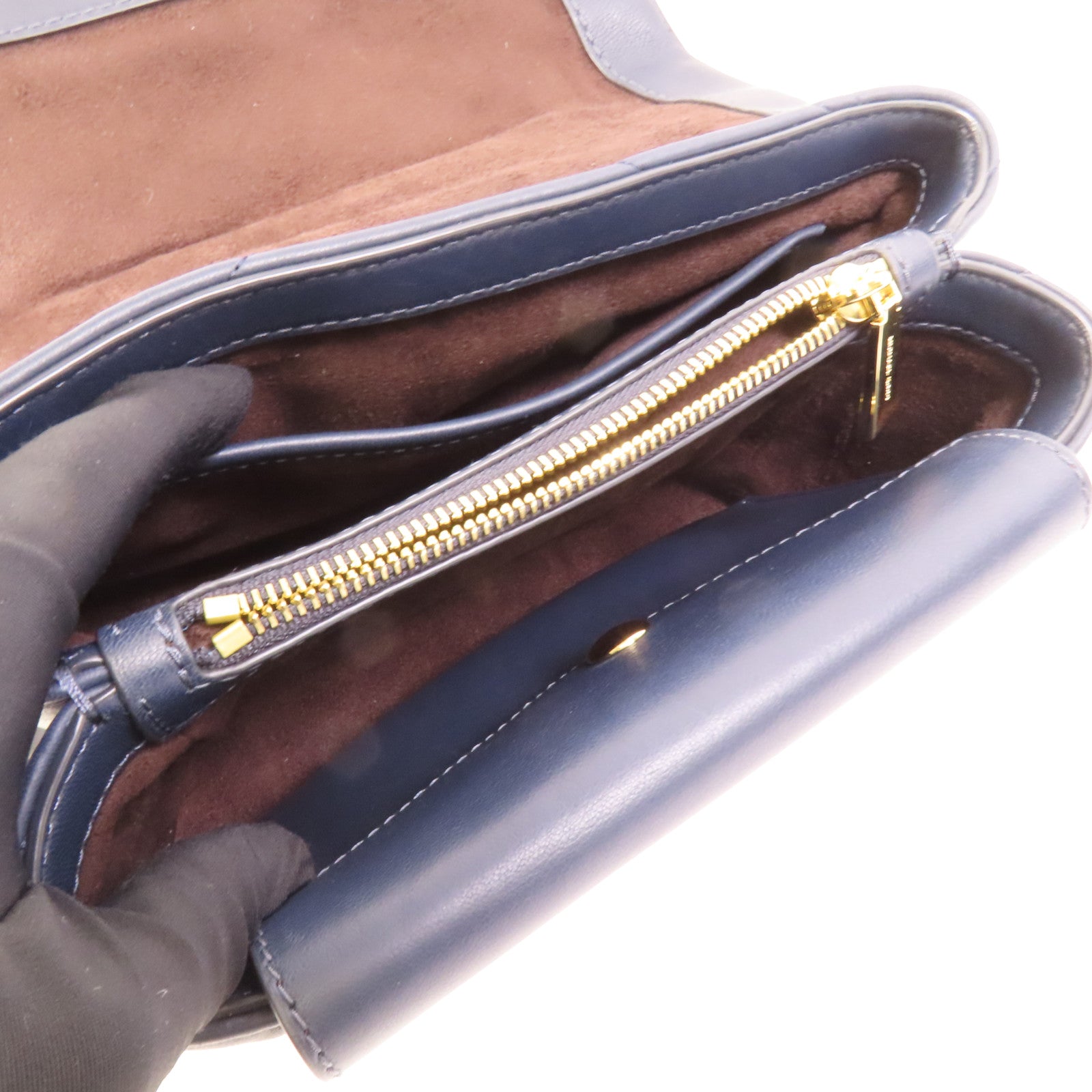 Michael Kors 牛皮皮革Chain Shoulder金扣肩背袋