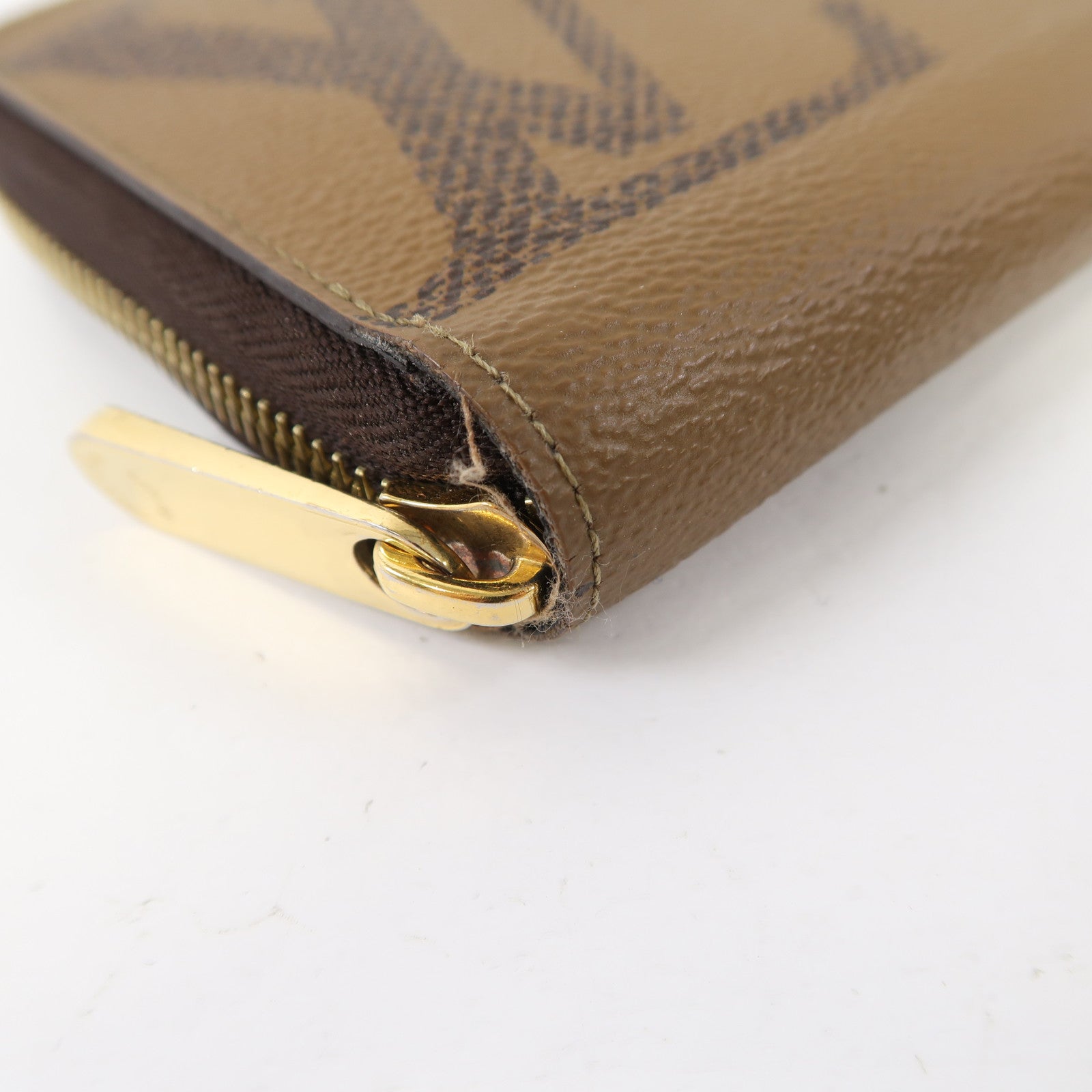 LOUIS VUITTON Monogram Zipper Long Wallet金扣長錢包啡色