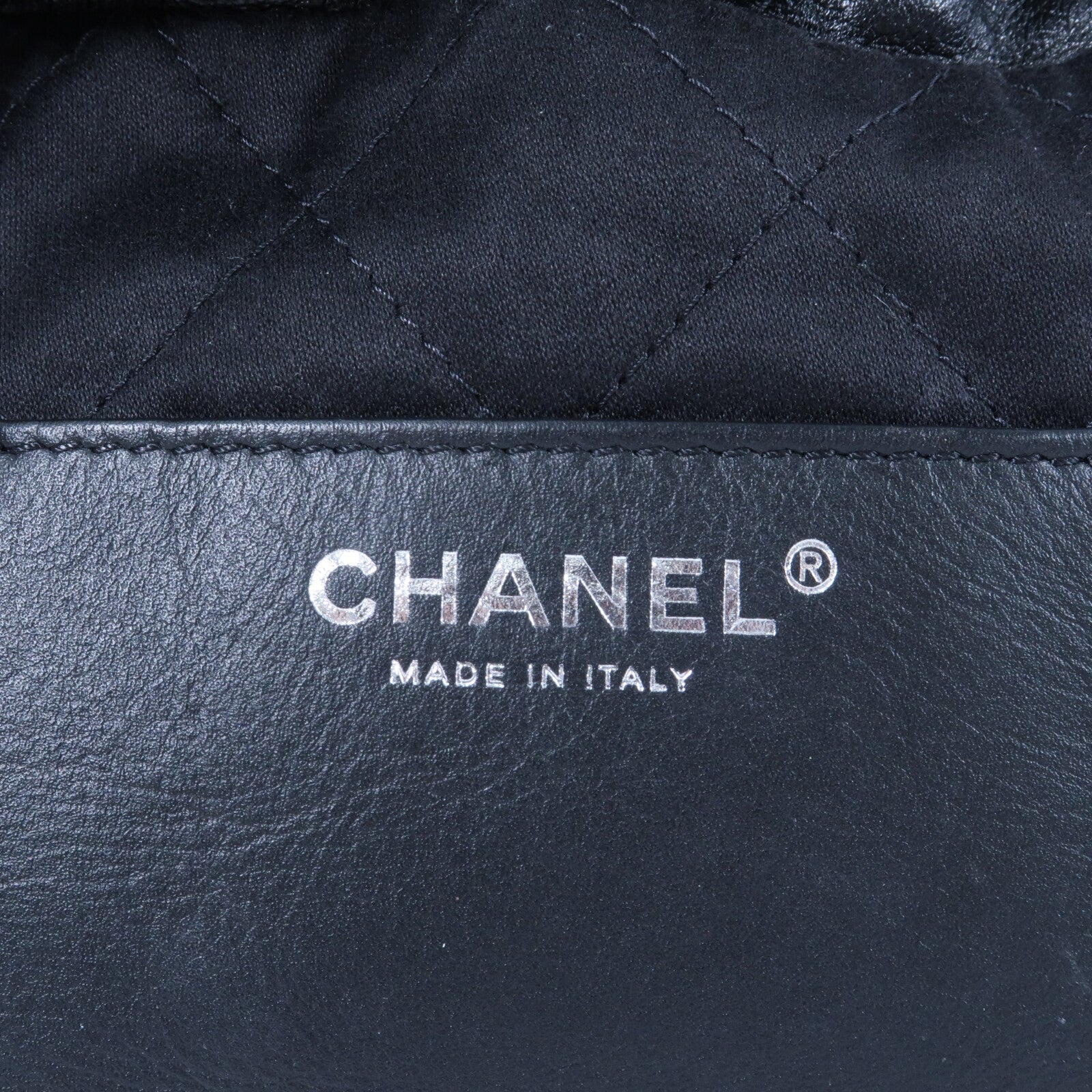 CHANEL 牛皮皮革Mini 22銀扣手挽肩背兩用袋