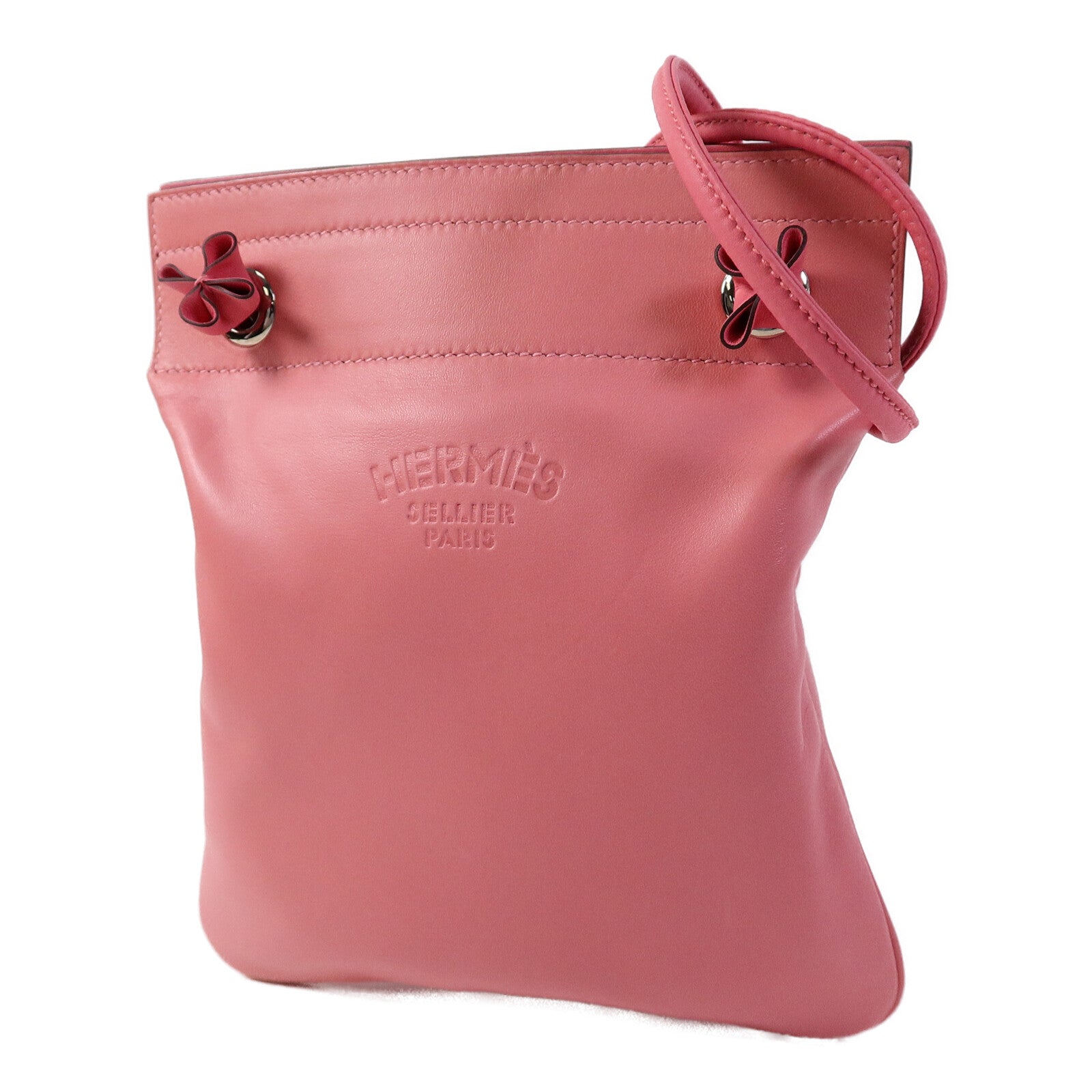 HERMES Swift皮革Aline Mini肩背袋Rose Azalee