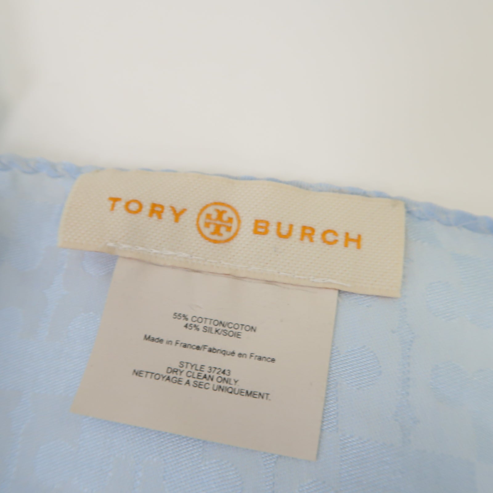 Tory Burch 【激減優惠】絲質/棉布Stole披肩淺藍色