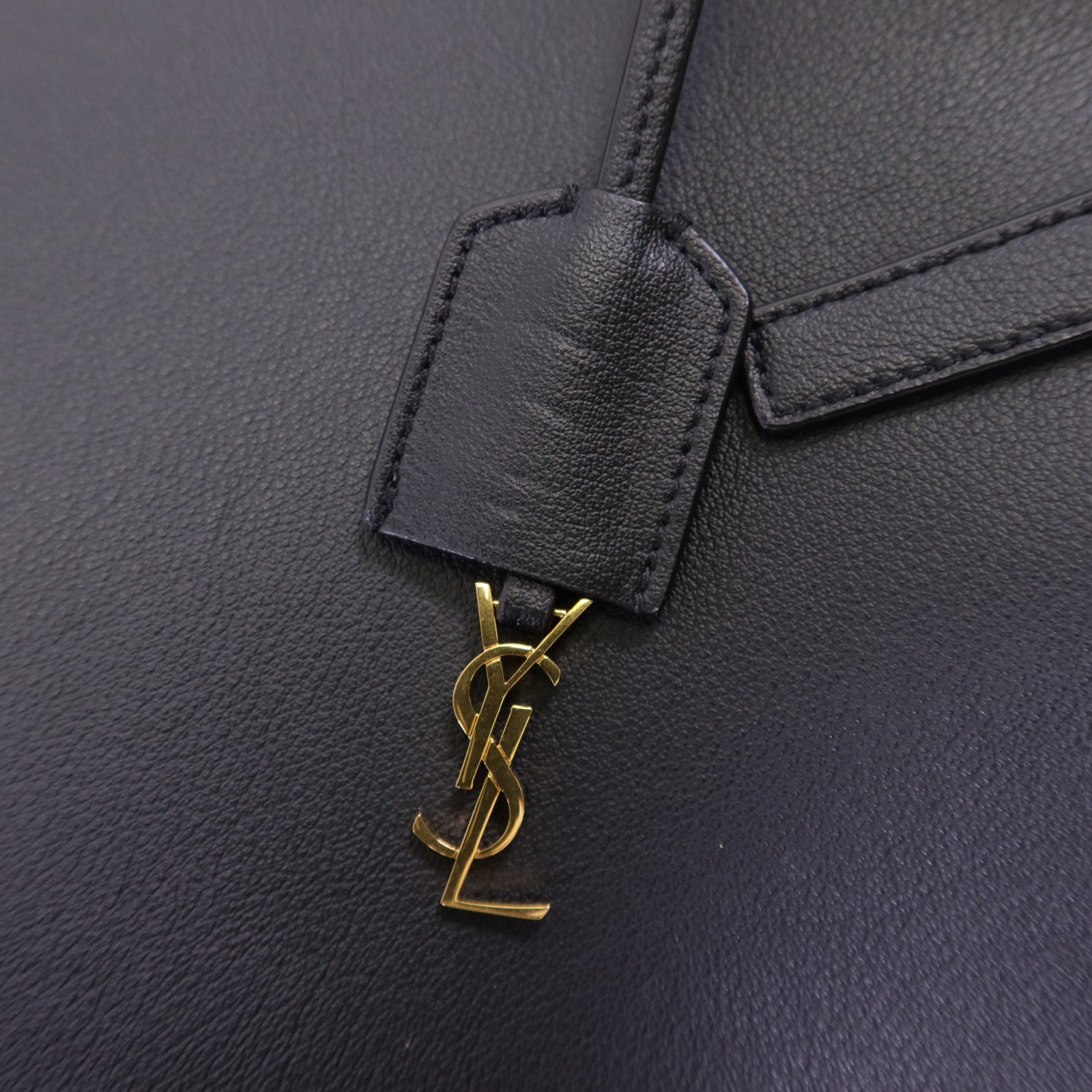 SAINT LAURENT 牛皮皮革Totebag金扣手挽袋