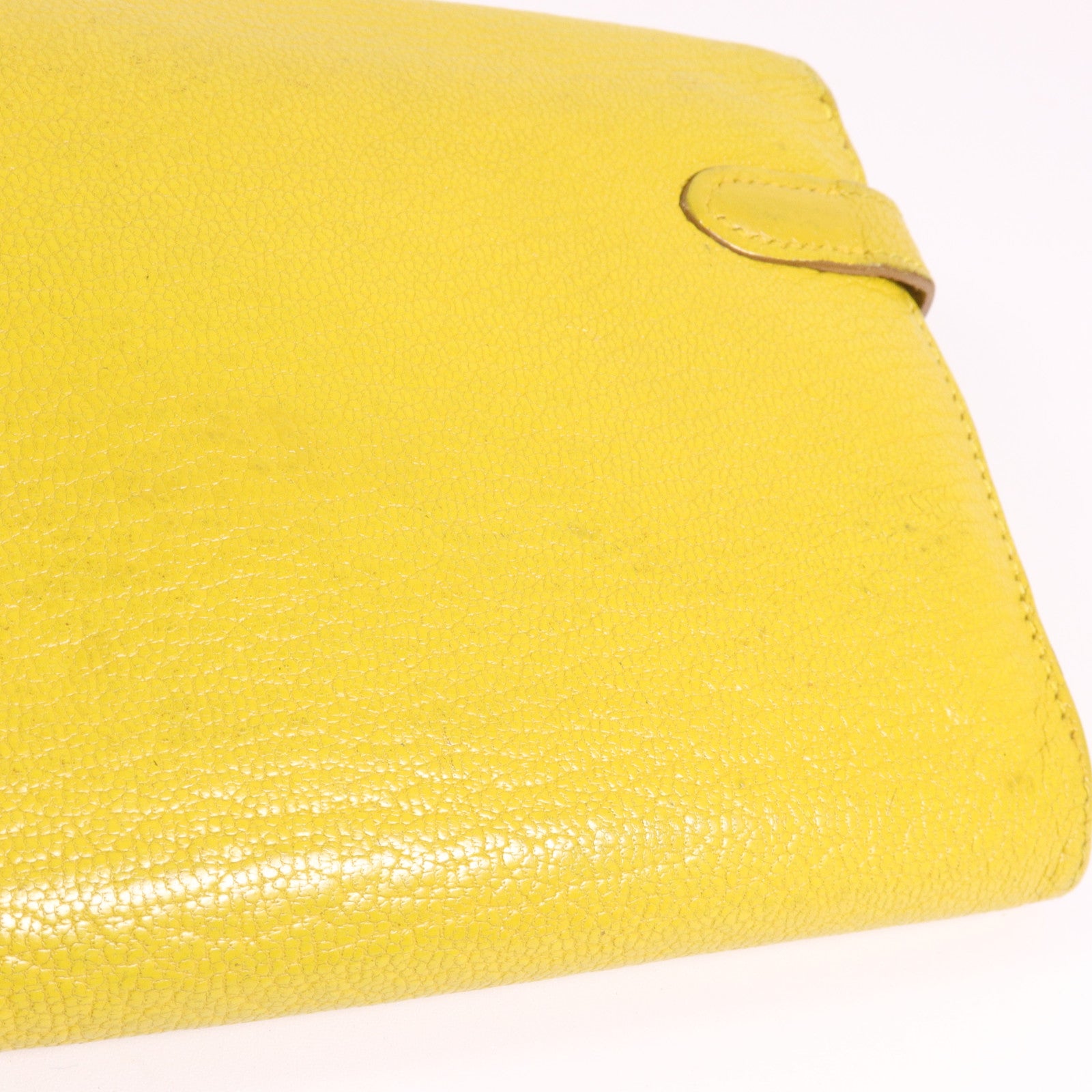 HERMES Chevre皮革Kelly Wallet長錢包Jaune Ambre