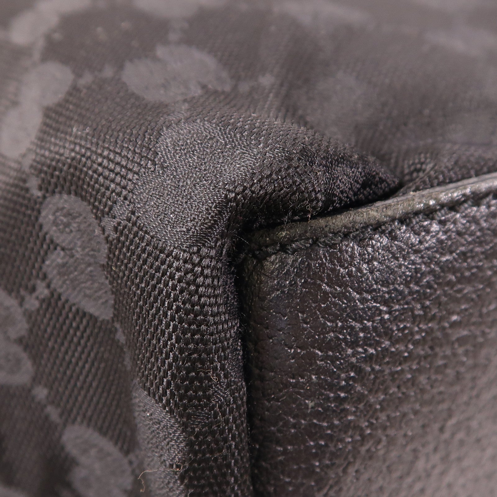 GUCCI GG Shoulder Tote Bag 131231 Nylon Black