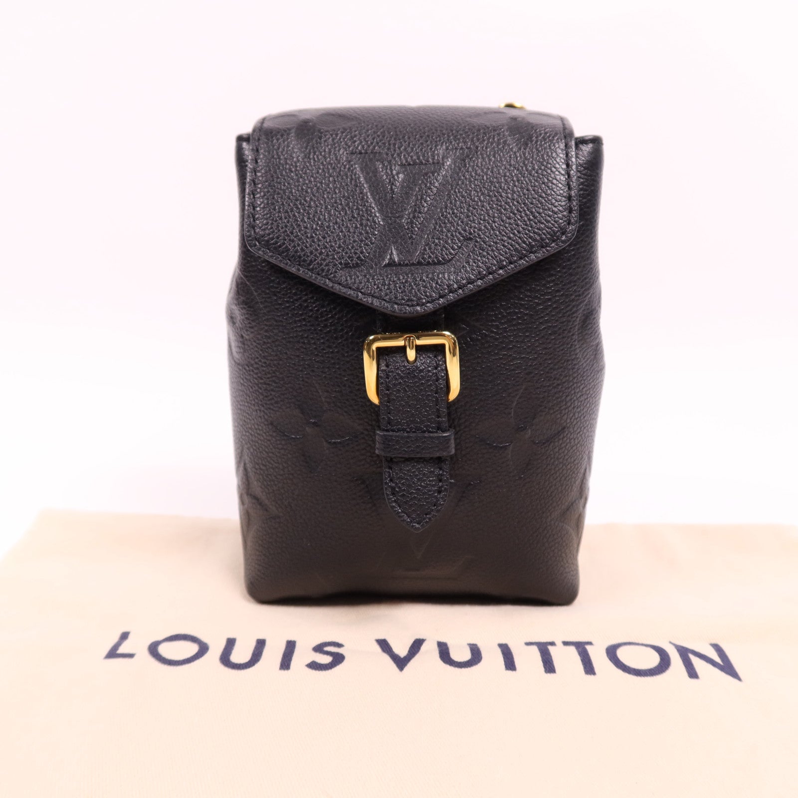 LOUIS VUITTON Monogram Empreinte Tiny Backpack金扣背包