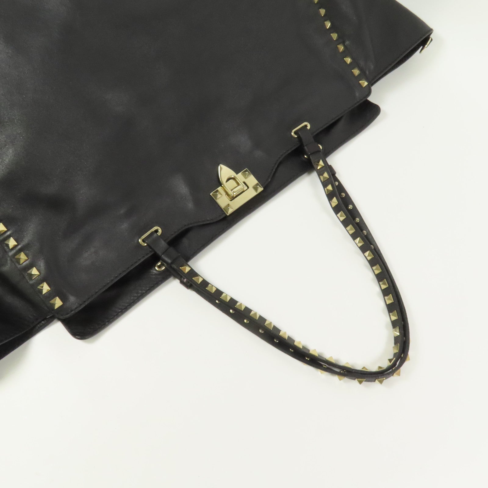 Valentino 牛皮皮革Rockstud金扣手挽肩背兩用袋
