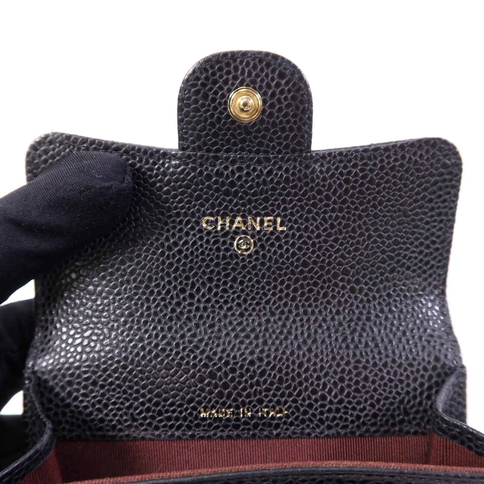 CHANEL 牛皮皮革Card Case金扣卡片套