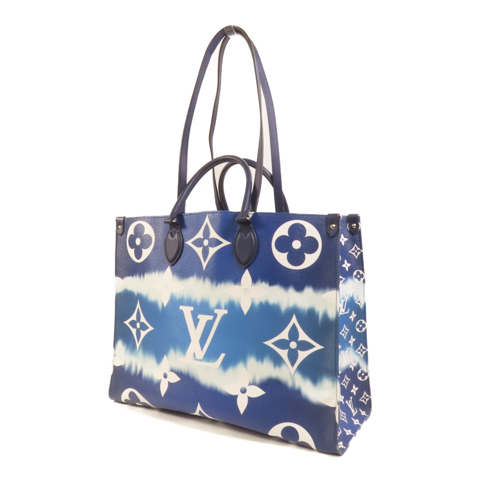 LOUIS VUITTON Monogram Escale On The Go銀扣手挽肩背兩用袋