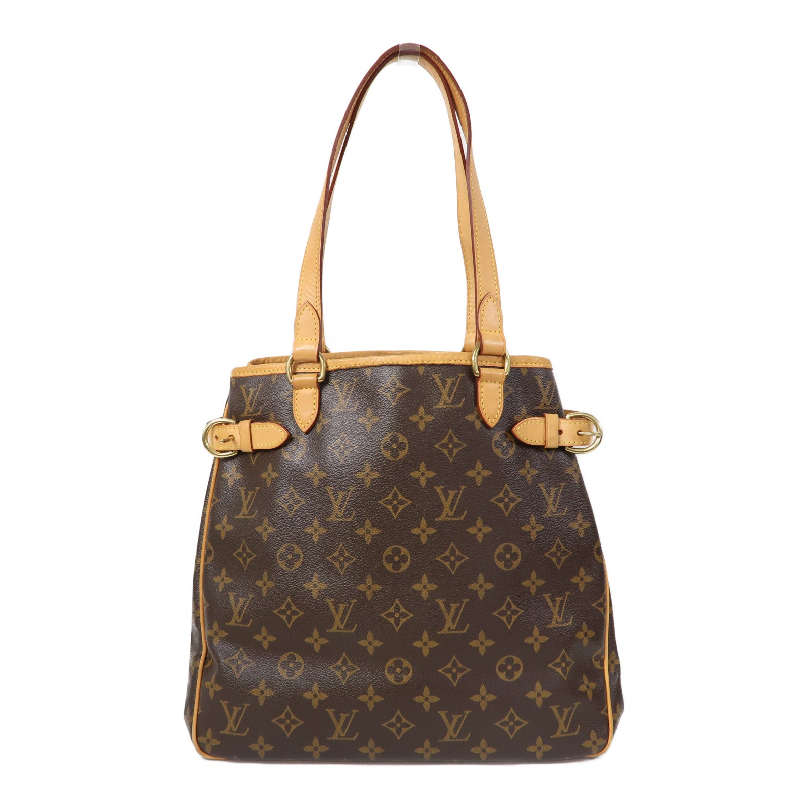 LOUIS VUITTON Monogram Batignolles Vertical金扣手挽袋啡色