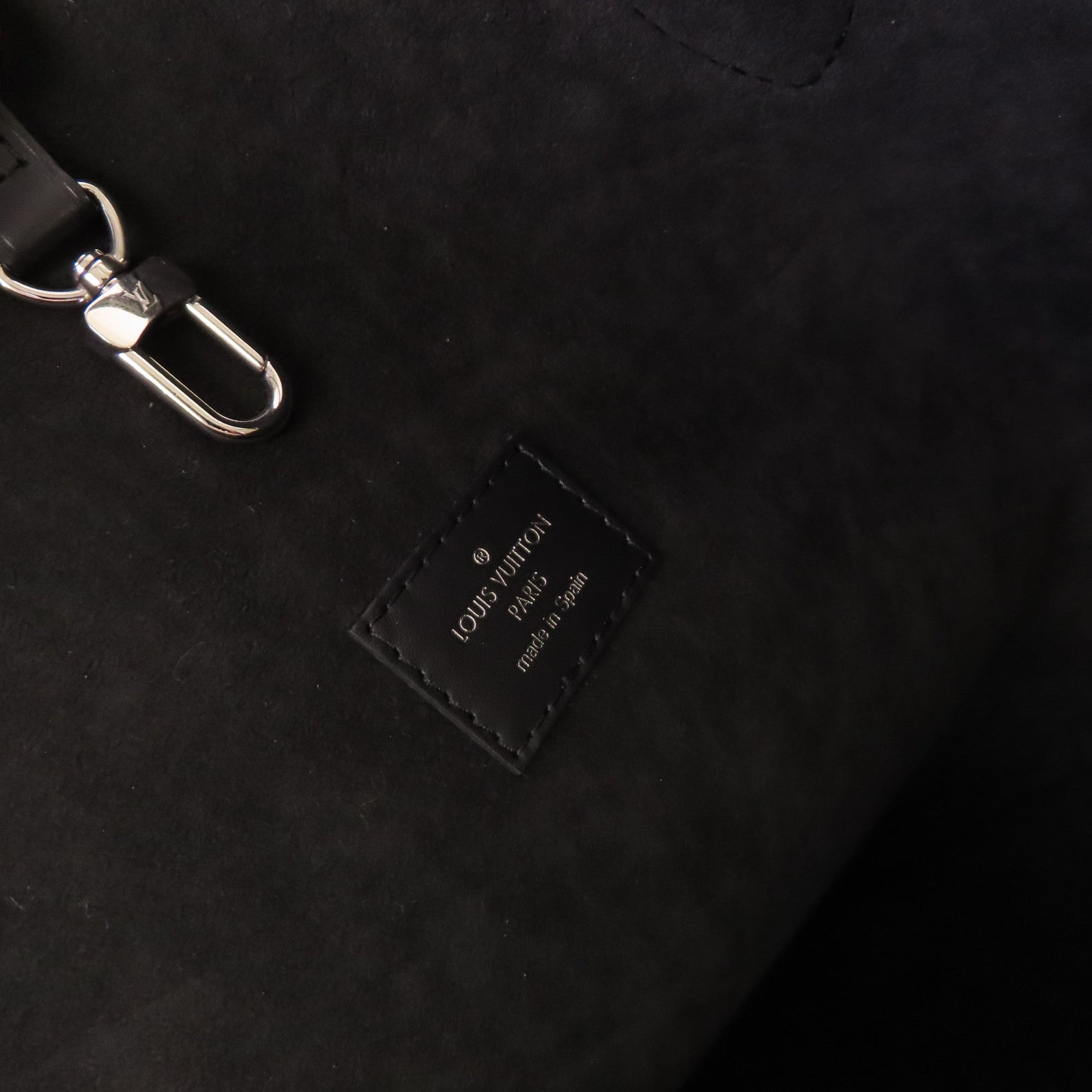 LOUIS VUITTON Epi Neverfull MM Tote Bag銀扣肩背袋黑色
