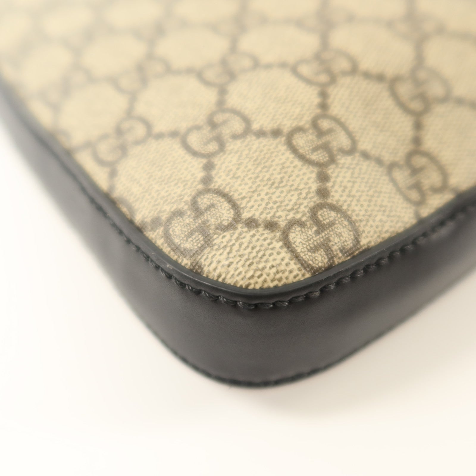 GUCCI 塗層帆布Shoulder Bag銀扣肩背袋