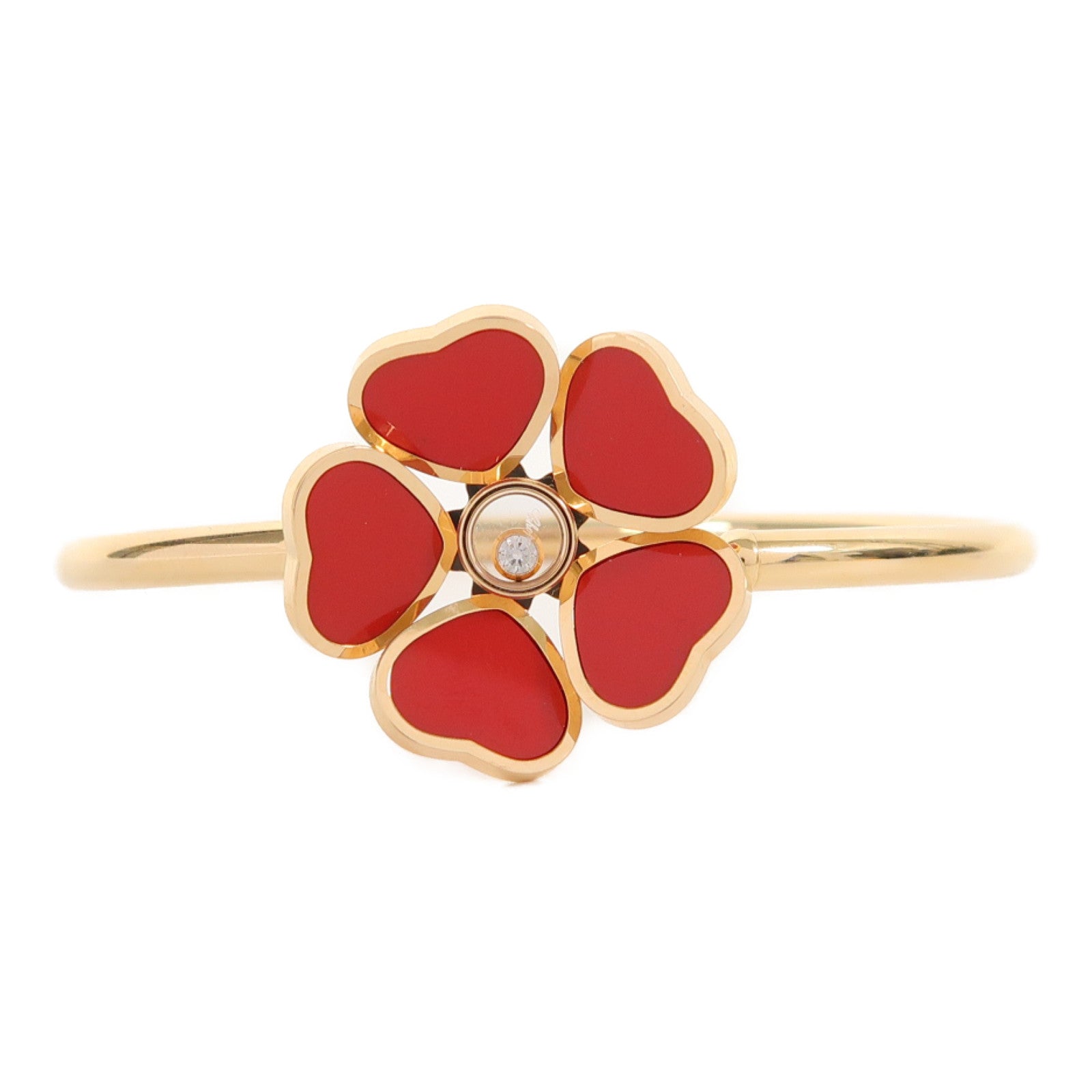 Chopard 18K玫瑰金Happy Hearts Flowers手鐲
