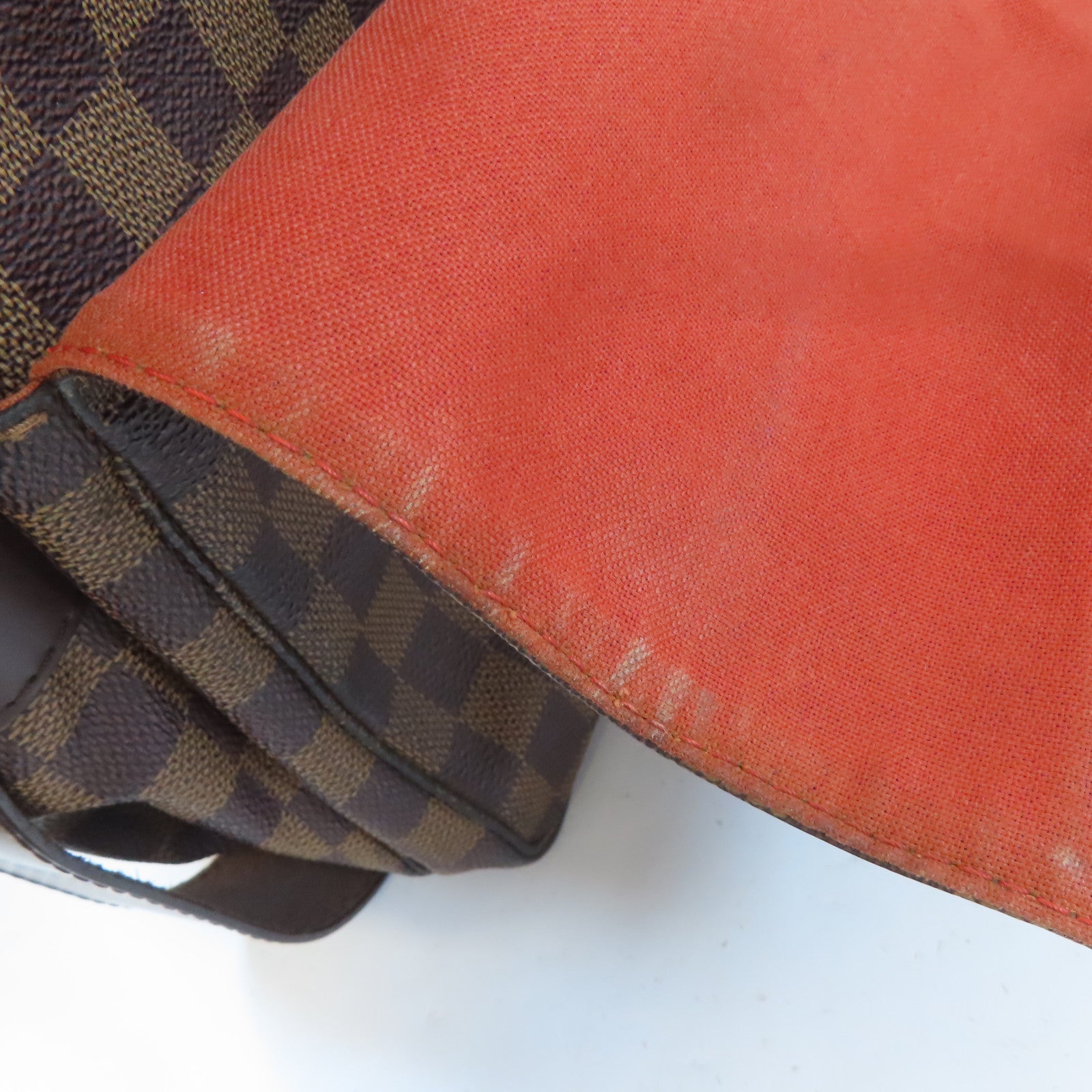 LOUIS VUITTON Damier Naviglio金扣肩背袋啡色