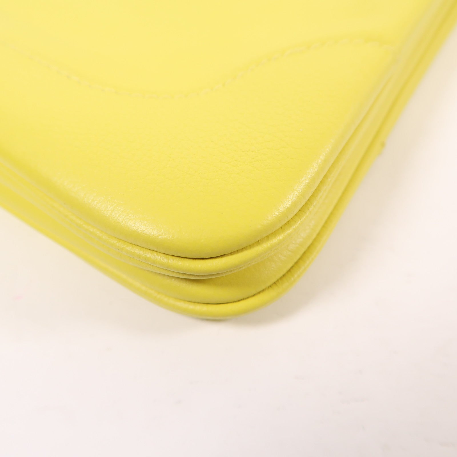 HERMES PHW Trim Duo 24 Shoulder Bag Swift Leather Lime