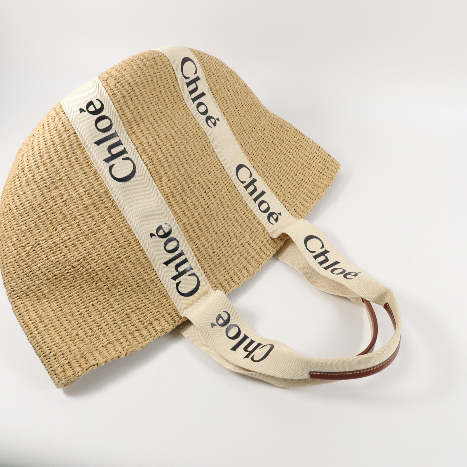 Chloe Natural Fiber Large Woody Basket肩背袋