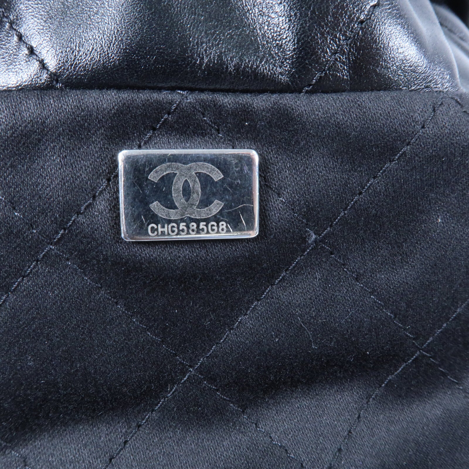 CHANEL 牛皮皮革Mini 22銀扣手挽肩背兩用袋