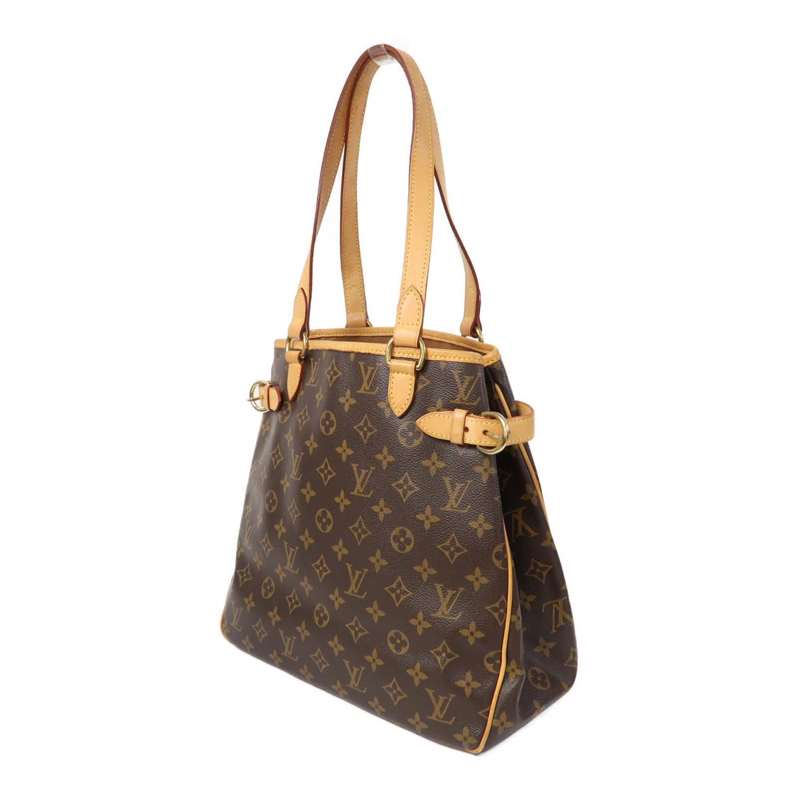 LOUIS VUITTON Monogram Batignolles Vertical金扣手挽袋啡色