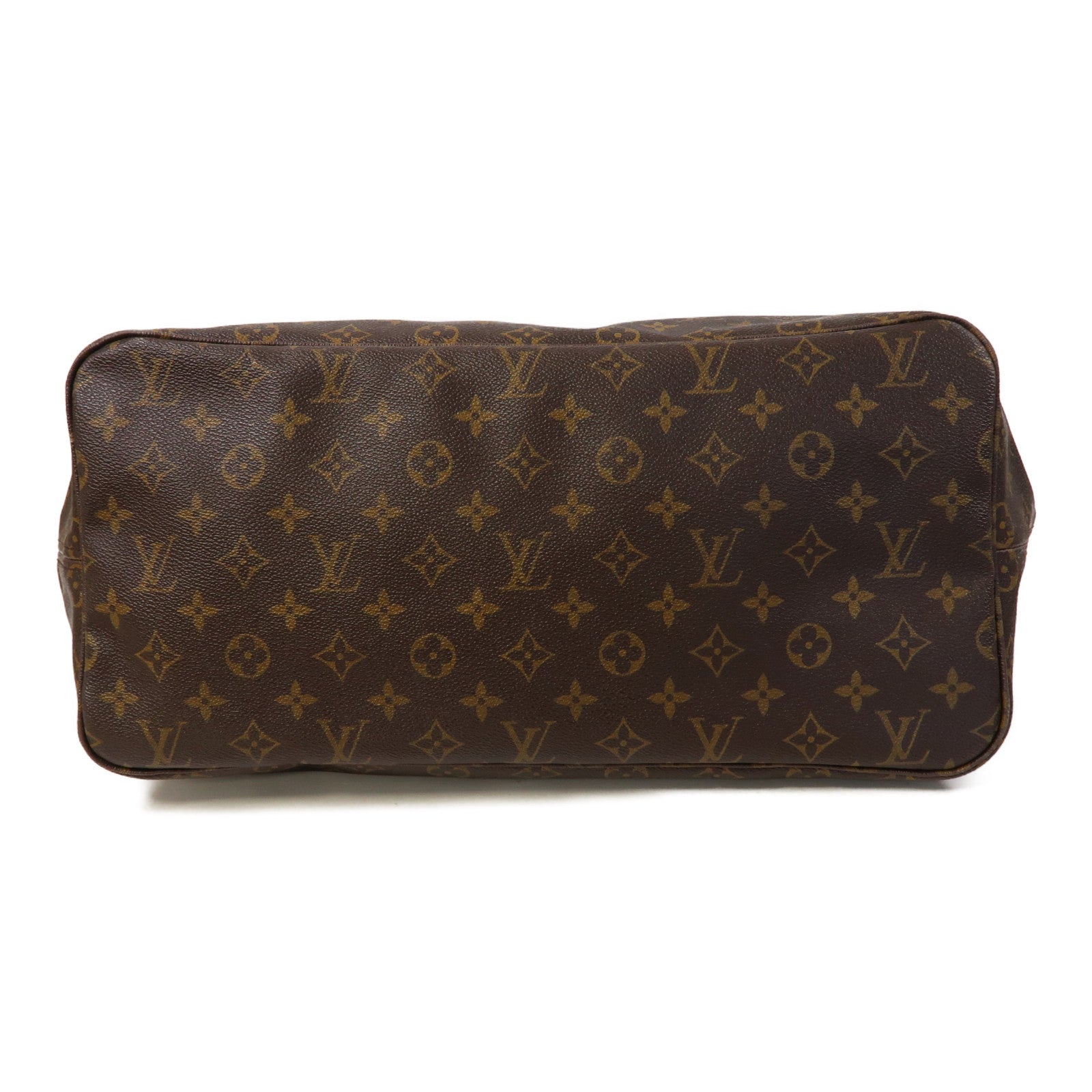 LOUIS VUITTON Monogram Neverfull GM金扣手挽袋啡色