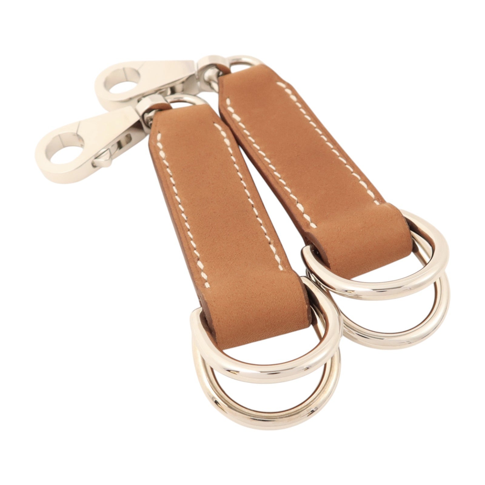 HERMES Barenia皮革Attache Soie Strap銀扣帶子Gold