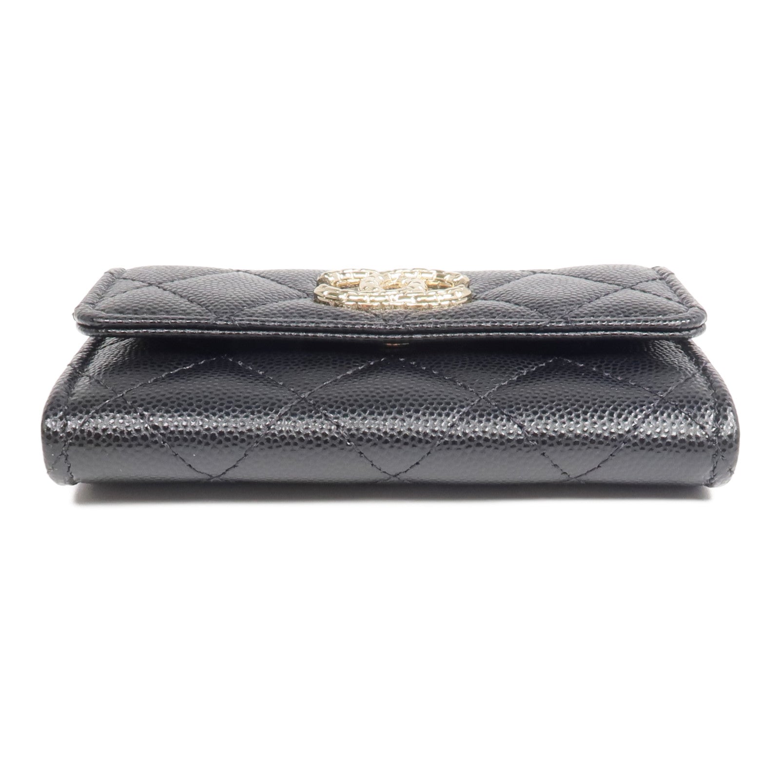 CHANEL 牛皮皮革Card/Coin Case金扣零錢包/卡片套