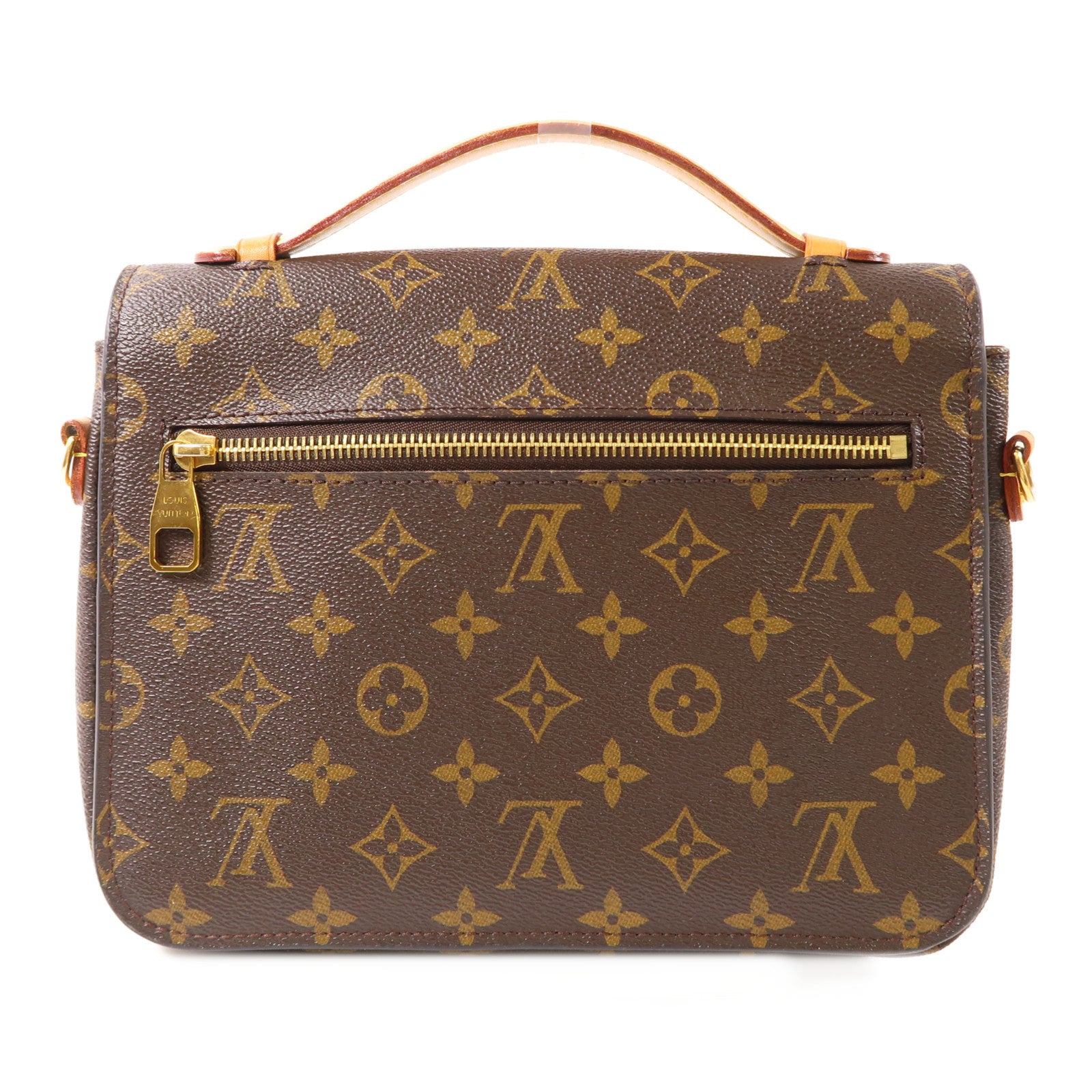 LOUIS VUITTON Monogram Pochette Metis MM金扣手挽肩背兩用袋棕色