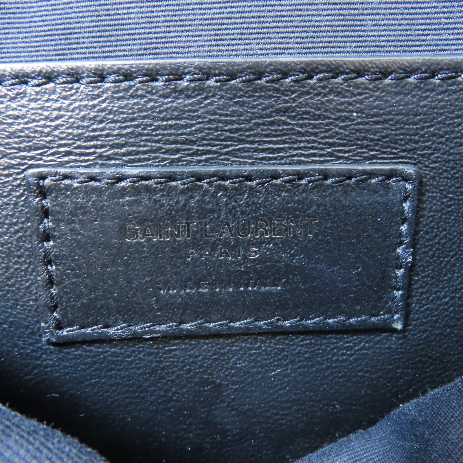 SAINT LAURENT 牛皮皮革Niki Baby銀扣鏈帶肩背袋黑色