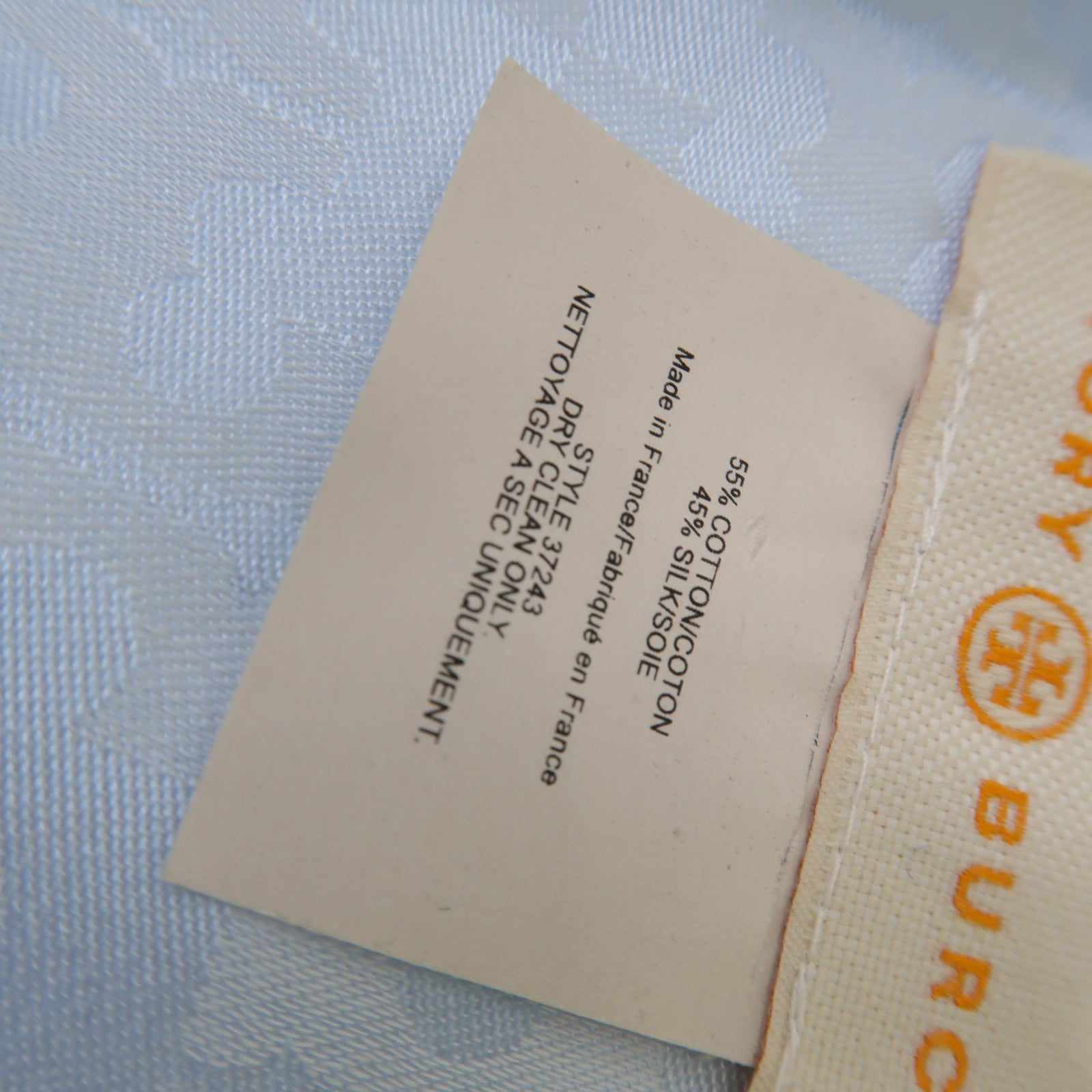 Tory Burch 【激減優惠】絲質/棉布Stole披肩淺藍色