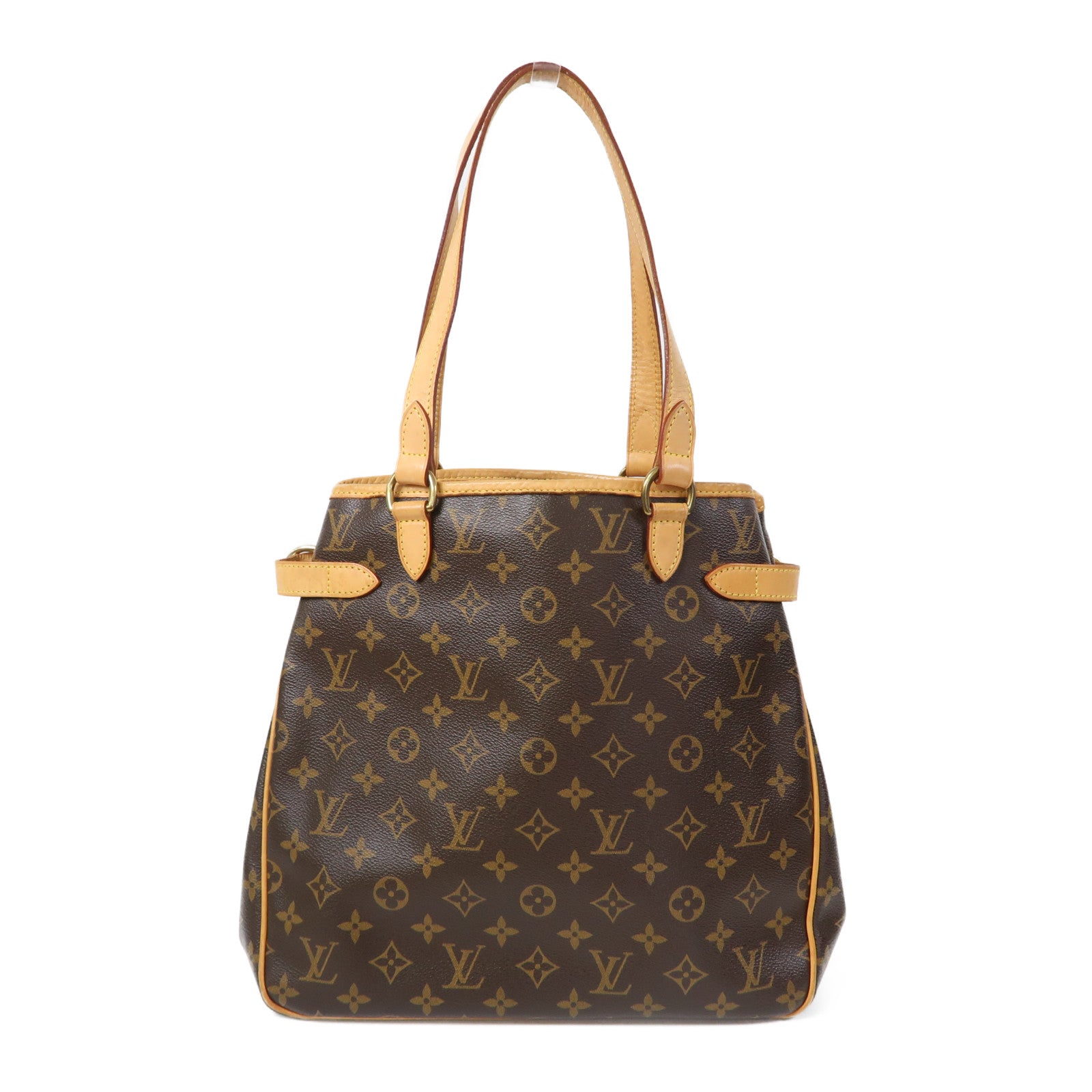 LOUIS VUITTON Monogram Batignolles Vertical金扣手挽袋啡色