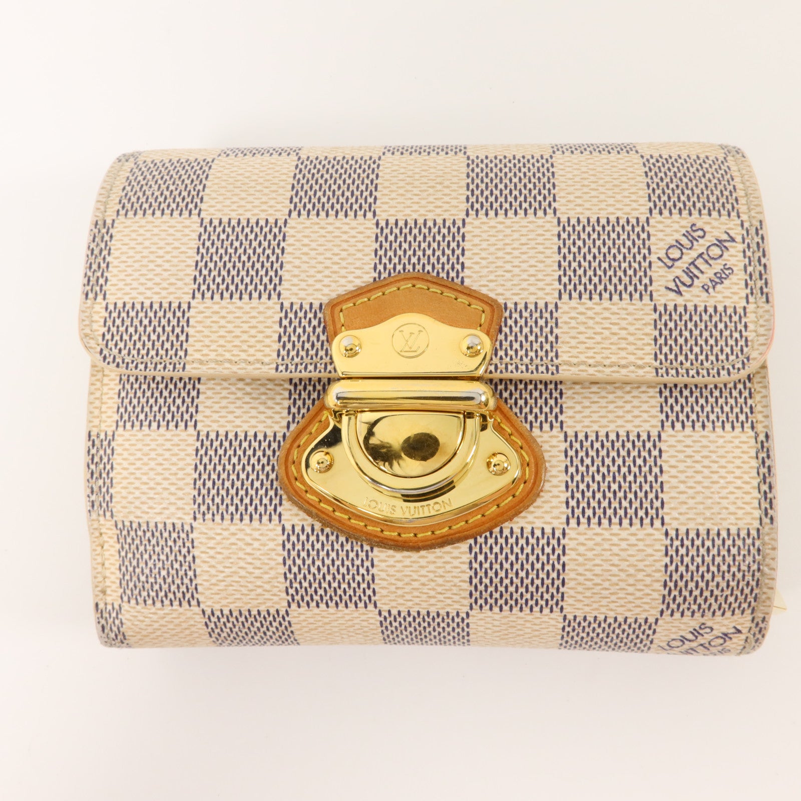 LOUIS VUITTON Damier Azur Portefeuille Joy Wallet金扣錢包