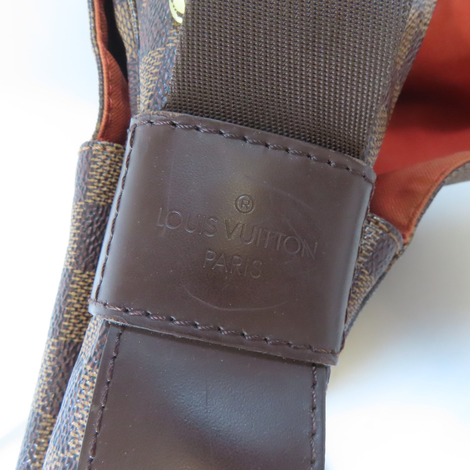 LOUIS VUITTON Damier Naviglio金扣肩背袋啡色