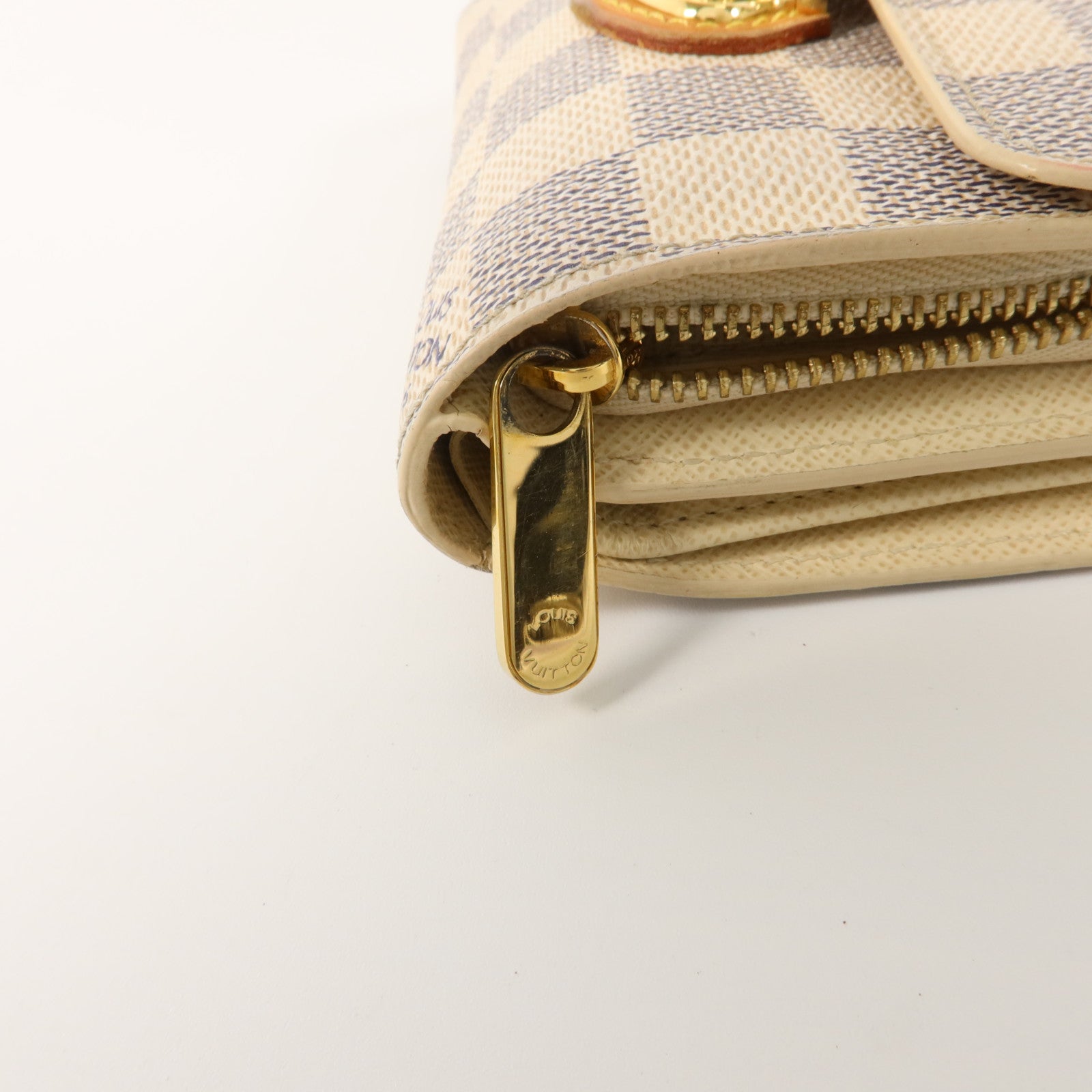 LOUIS VUITTON Damier Azur Portefeuille Joy Wallet金扣錢包