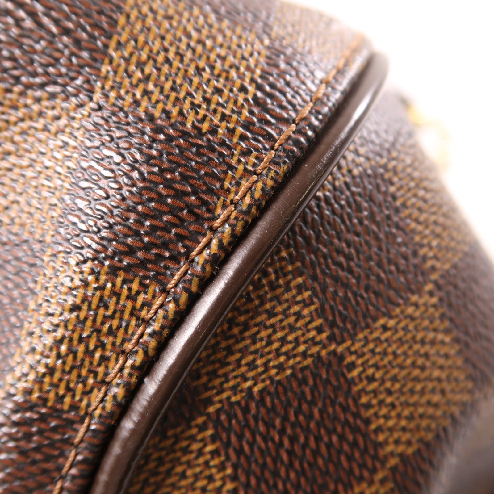 LOUIS VUITTON Damier Sistina MM金扣肩背袋棕色