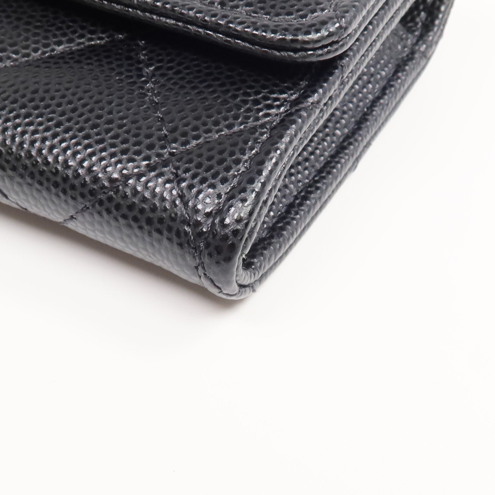 CHANEL 牛皮皮革Card/Coin Case金扣零錢包/卡片套