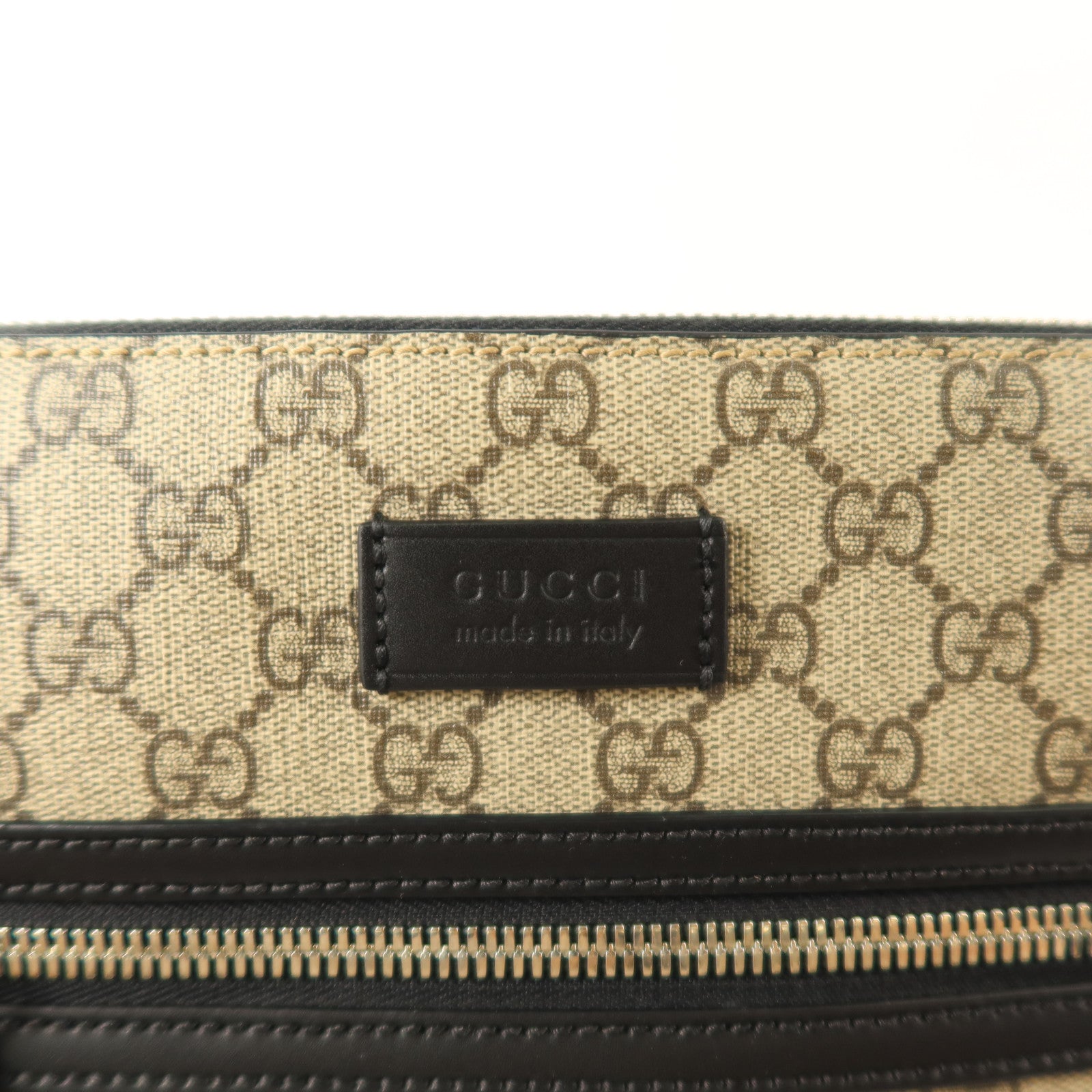 GUCCI 塗層帆布Shoulder Bag銀扣肩背袋