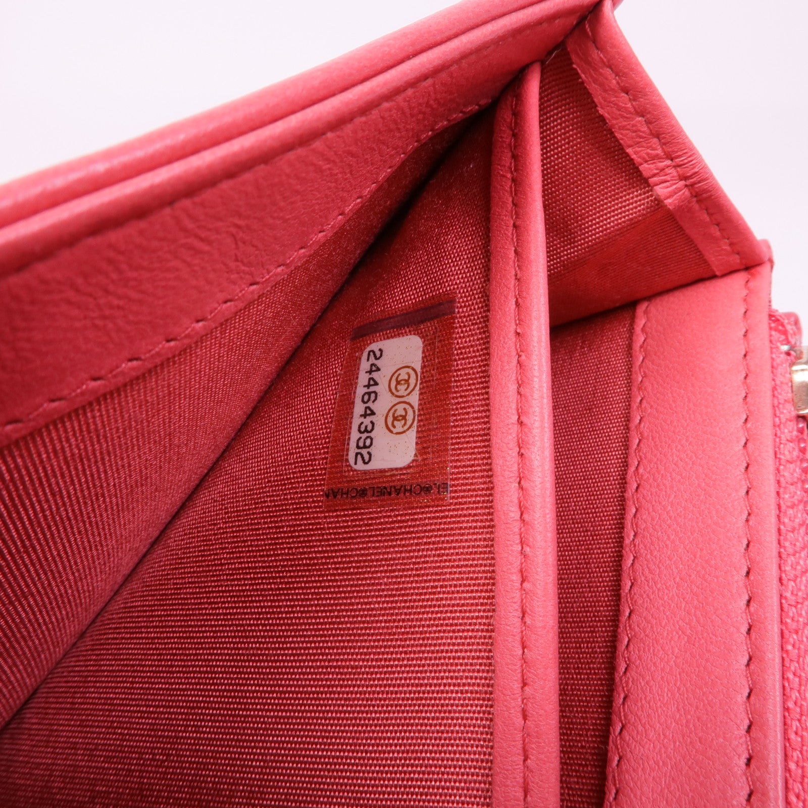 CHANEL 皮革Long Wallet金扣長錢包