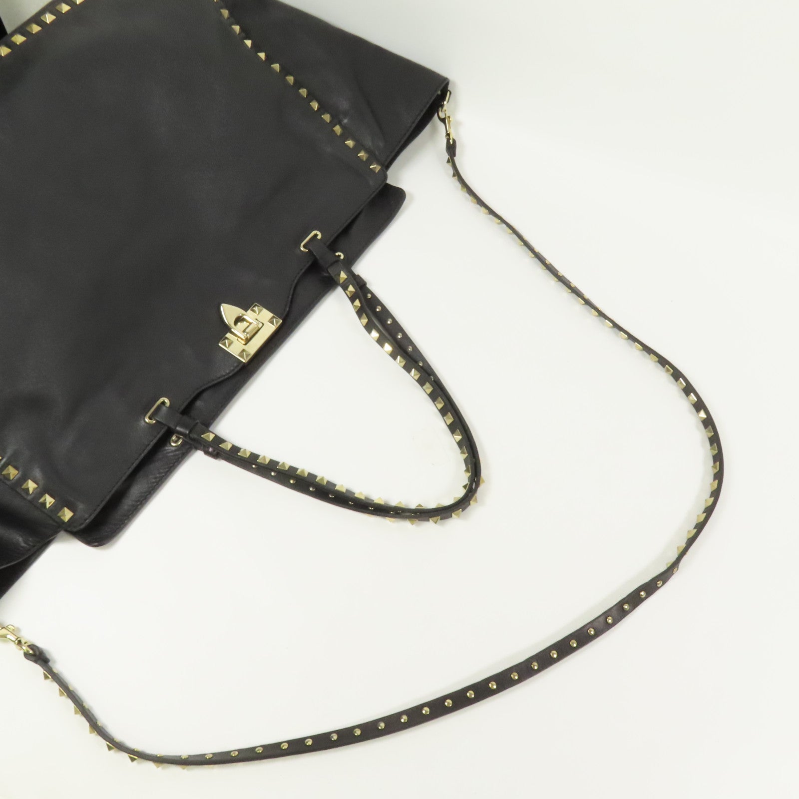 Valentino 牛皮皮革Rockstud金扣手挽肩背兩用袋