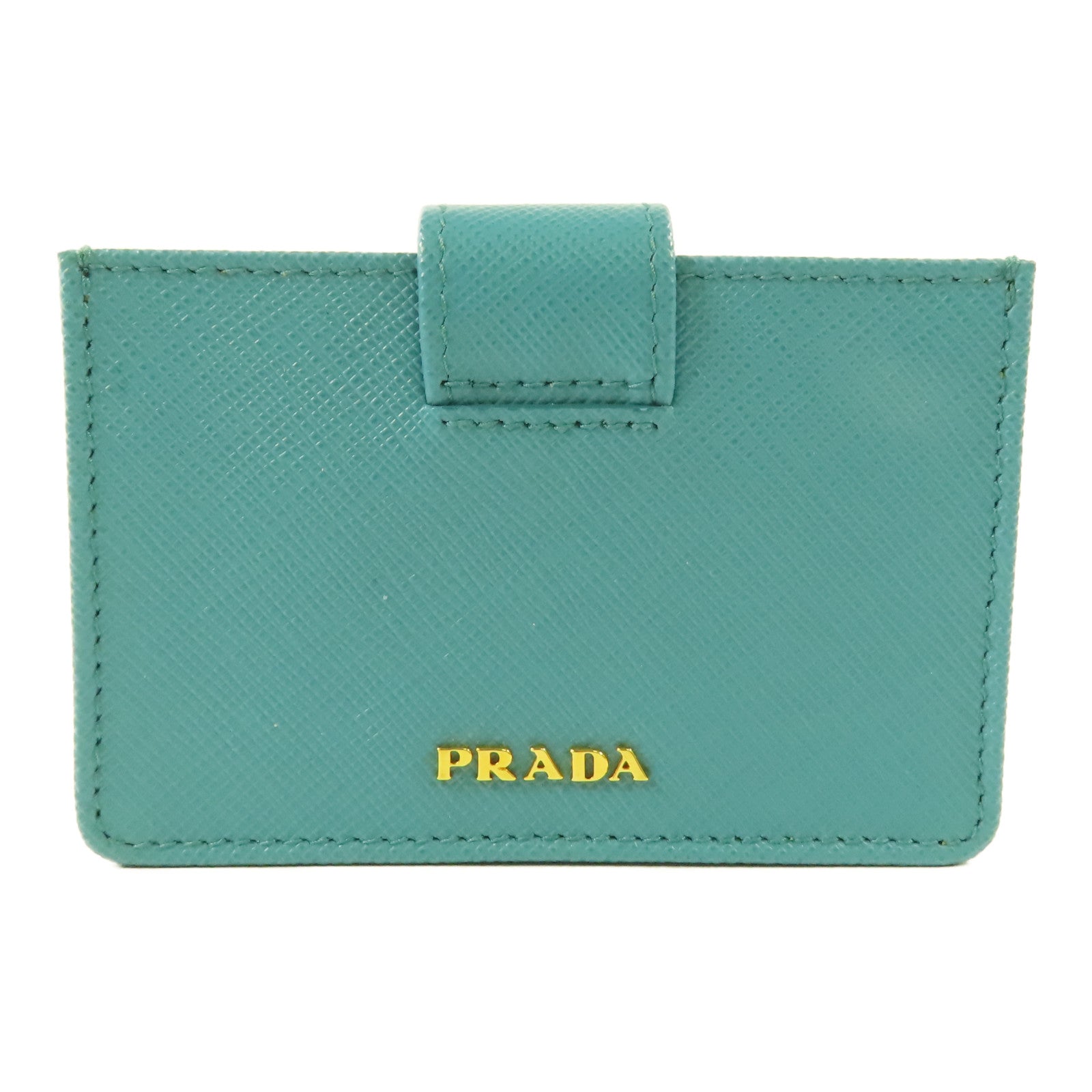 PRADA Saffiano皮革Card case金扣卡片套