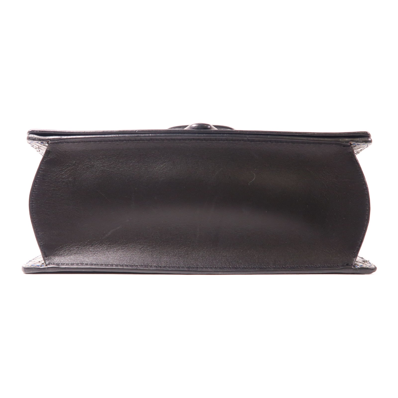 LOEWE 蛇皮皮革Barcelona銀扣肩背袋