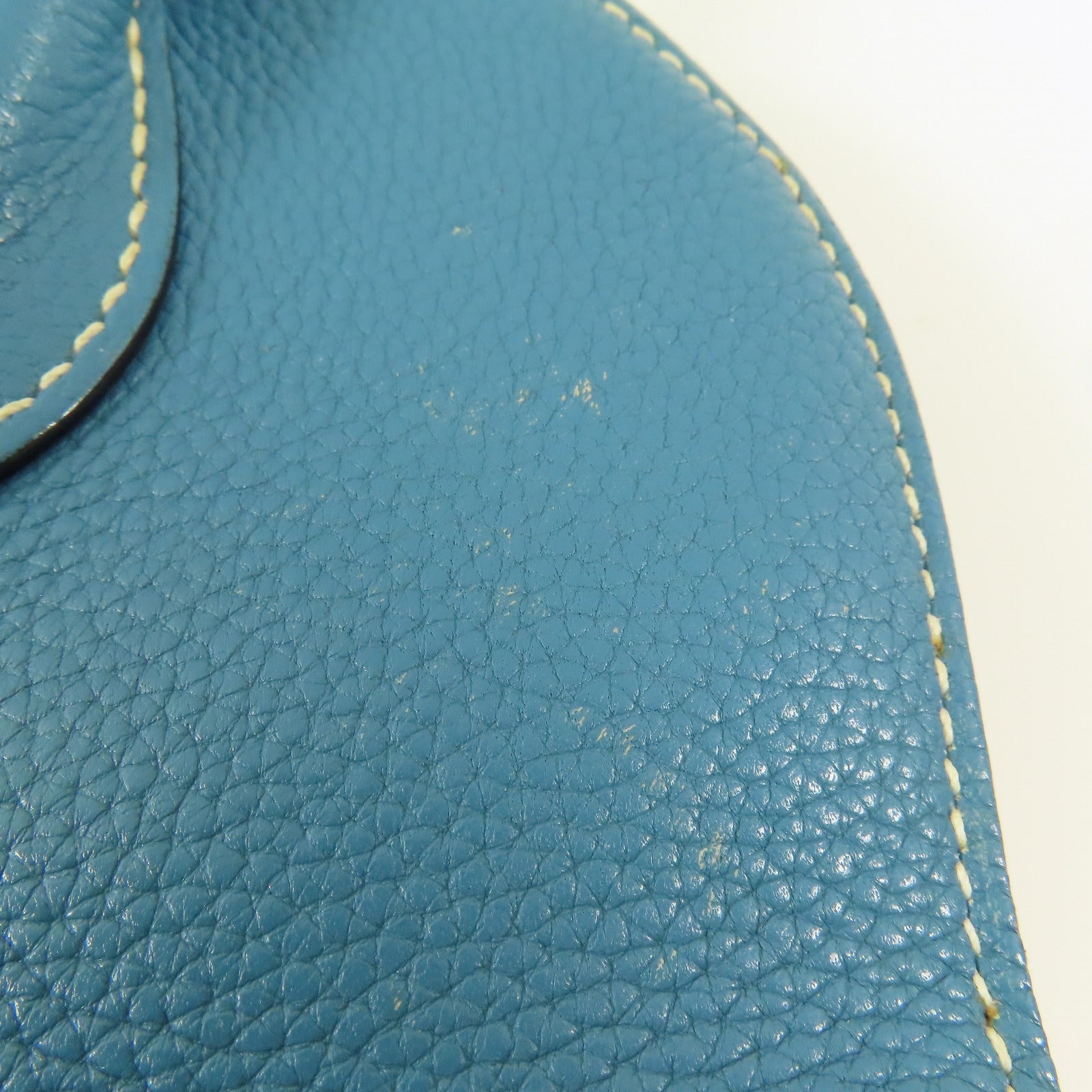 HERMES PHW Bolide 31 2way Shoulder Bag Clemence Leather Bleu Jean