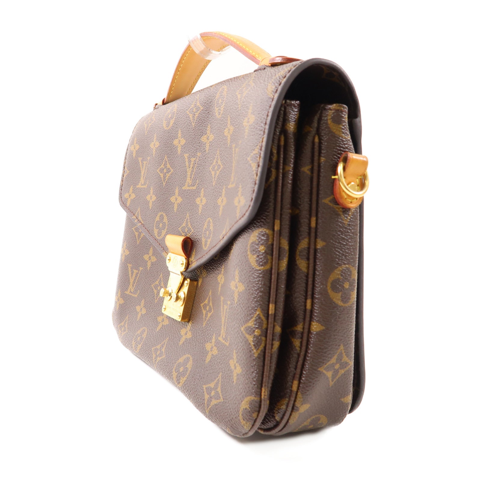 LOUIS VUITTON Monogram Pochette Metis MM金扣手挽肩背兩用袋棕色
