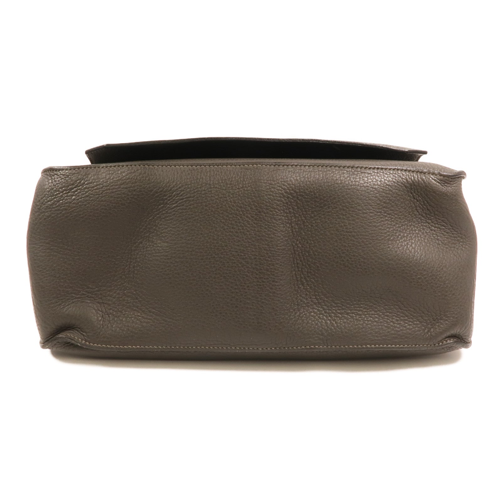 HERMES Togo皮革Jypesiere 37銀扣肩背袋Etain