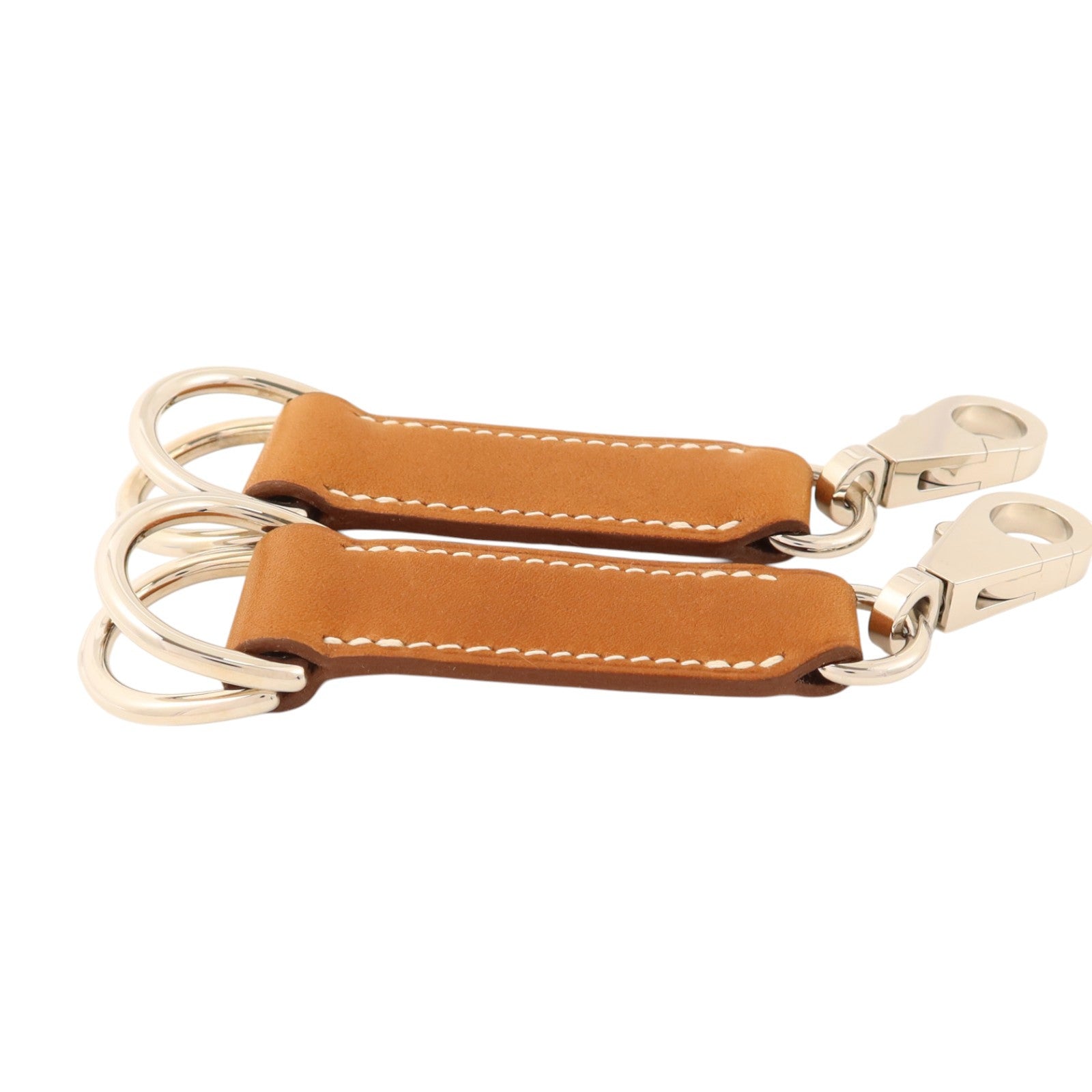 HERMES Barenia皮革Attache Soie Strap銀扣帶子Gold