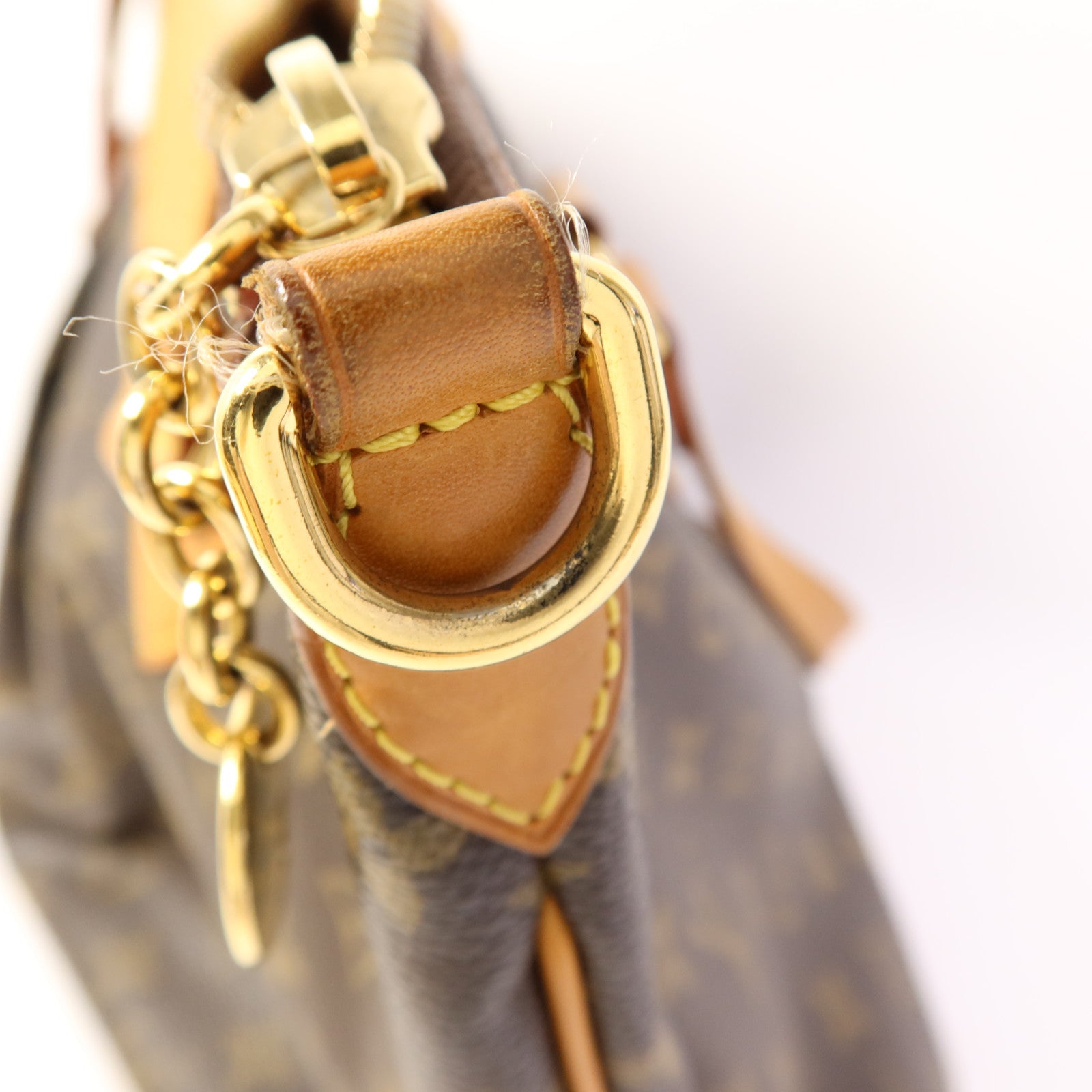 LOUIS VUITTON Monogram Palermo PM金扣手挽肩背兩用袋棕色