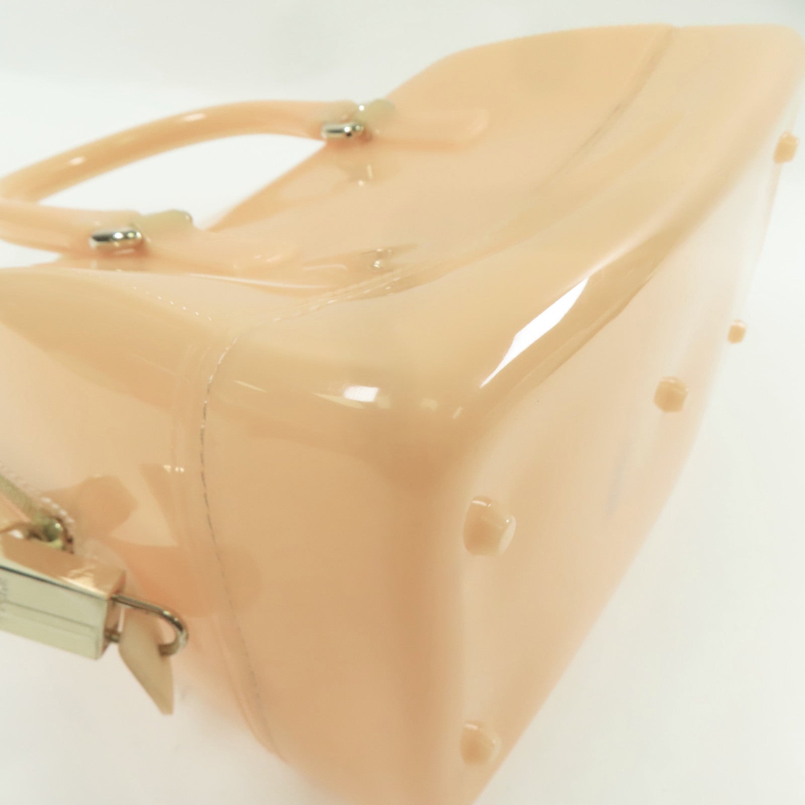 Furla PVC Candy Bag金扣手挽袋沙漠色